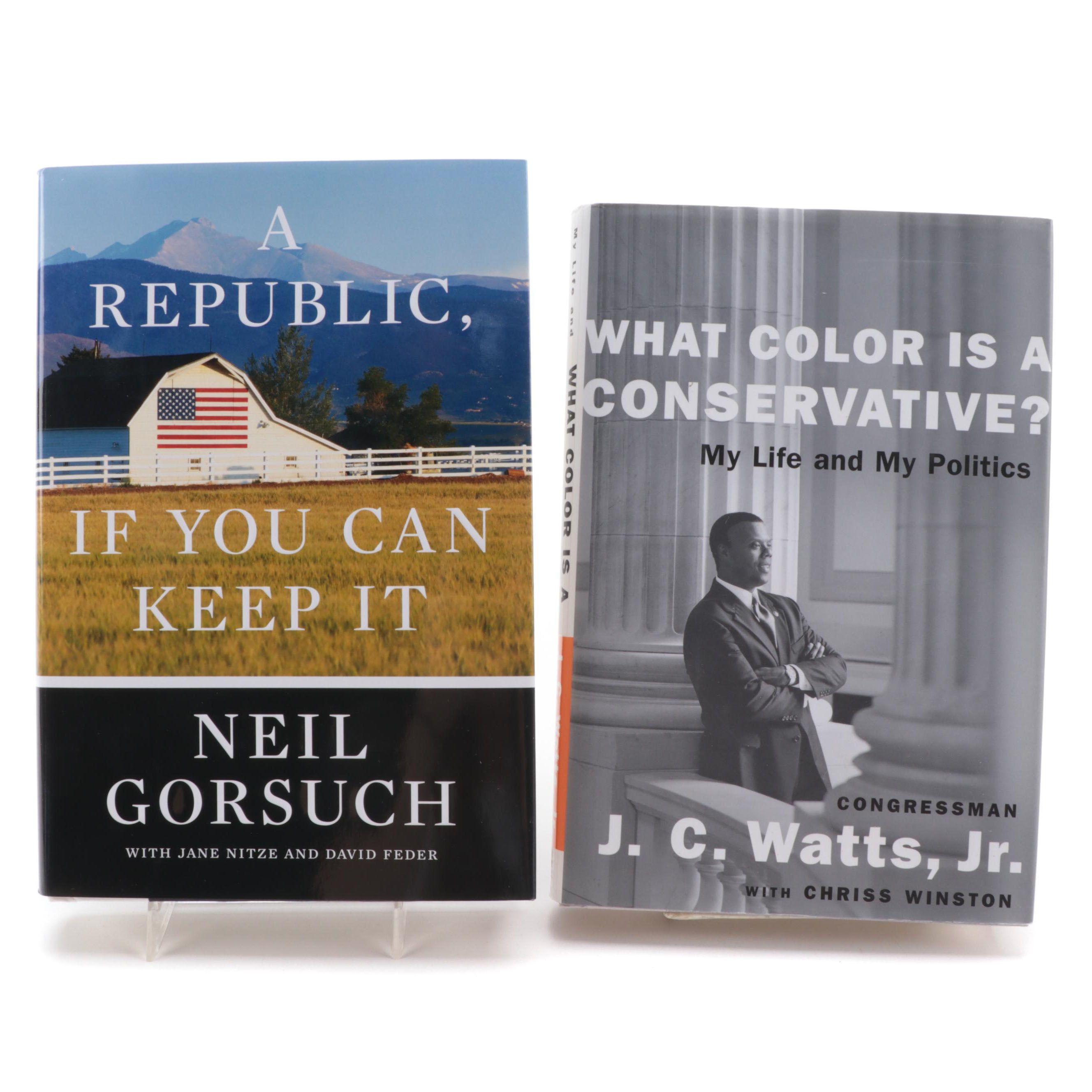 Signed First Editions "A Republic" and "What Color is a Conservative?"