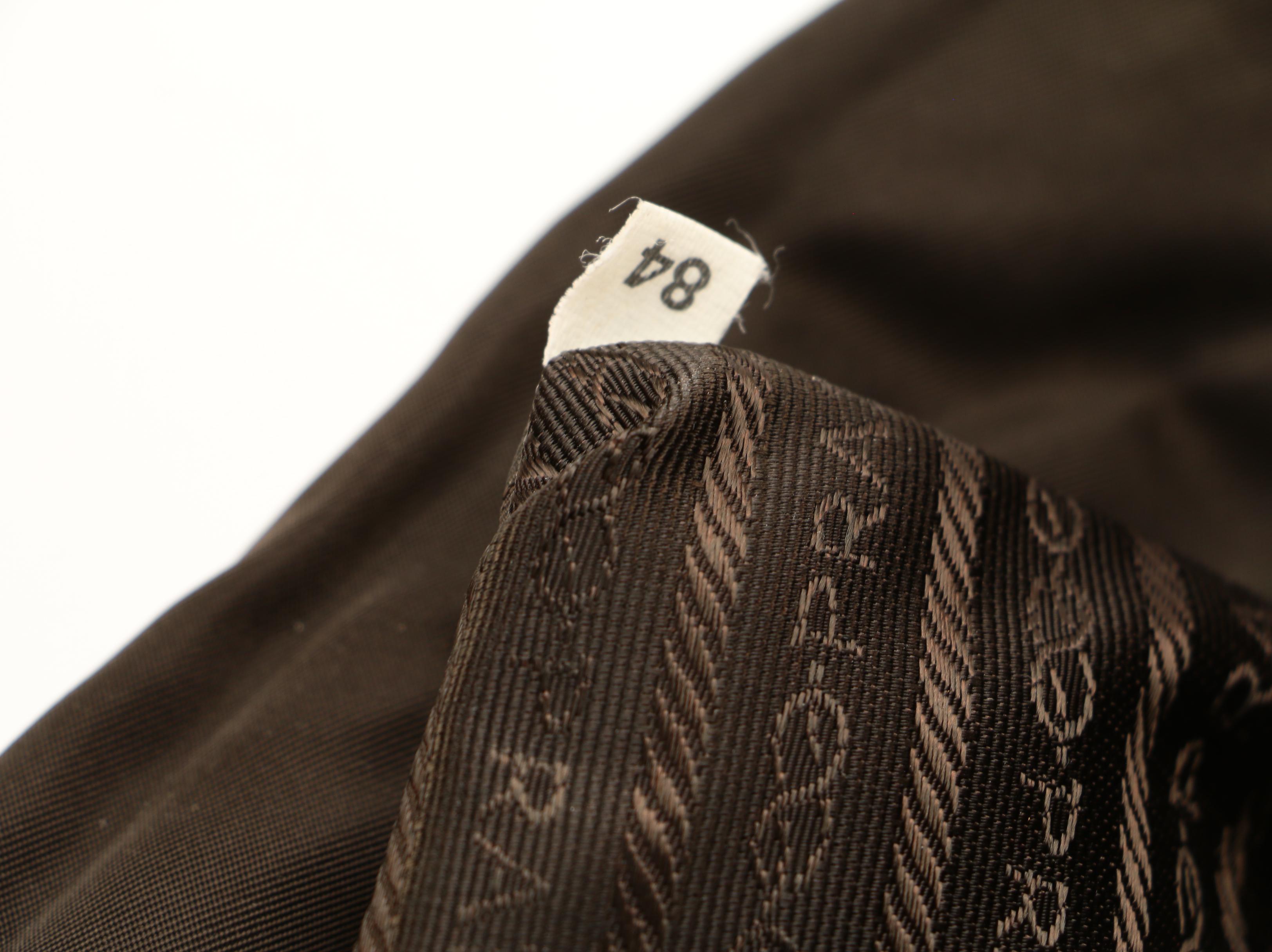 Prada Messenger Bag in Dark Olive Green Tessuto Nylon and Brown Saffiano Leather