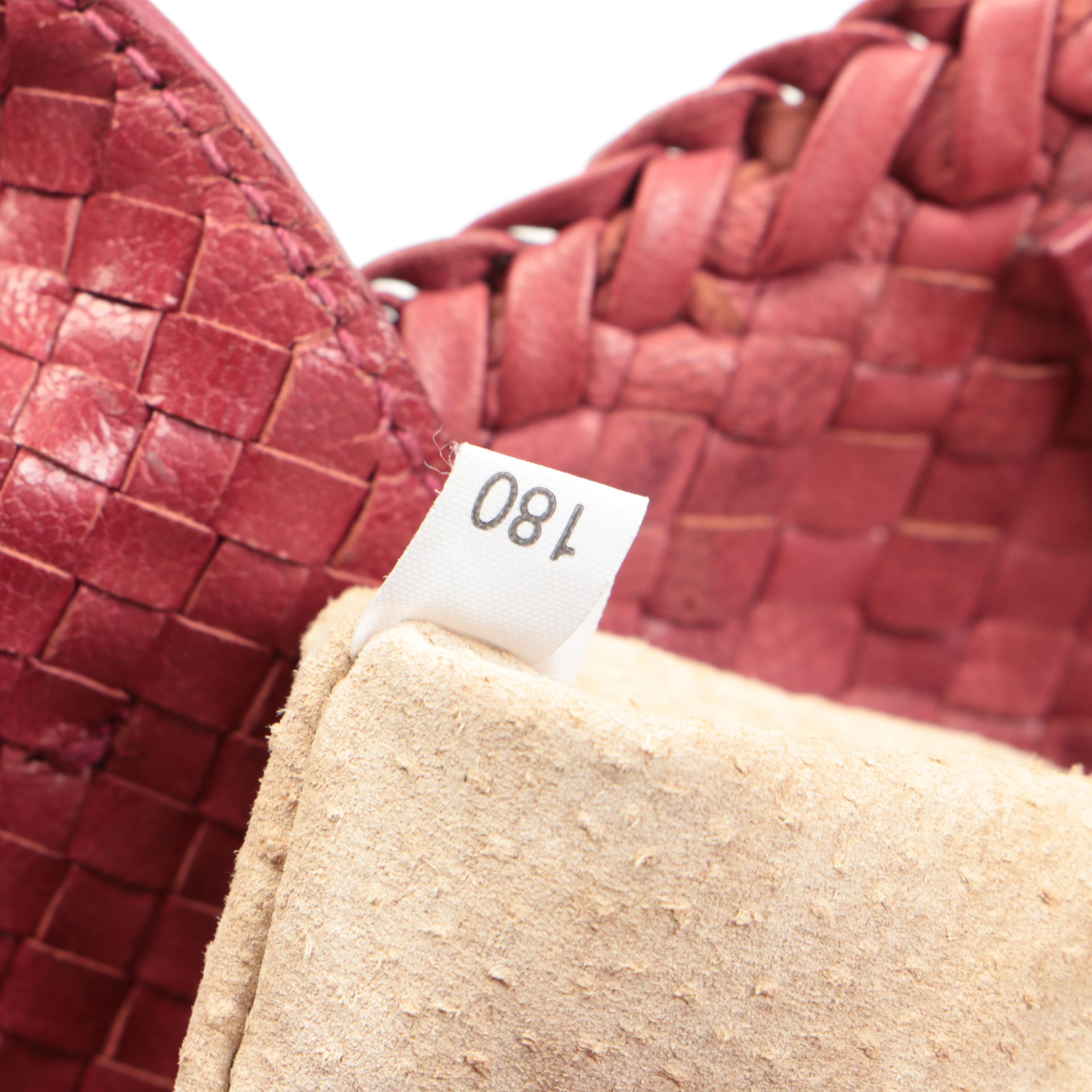 Prada Fringe Two-Way Satchel in Red Intecciato Leather