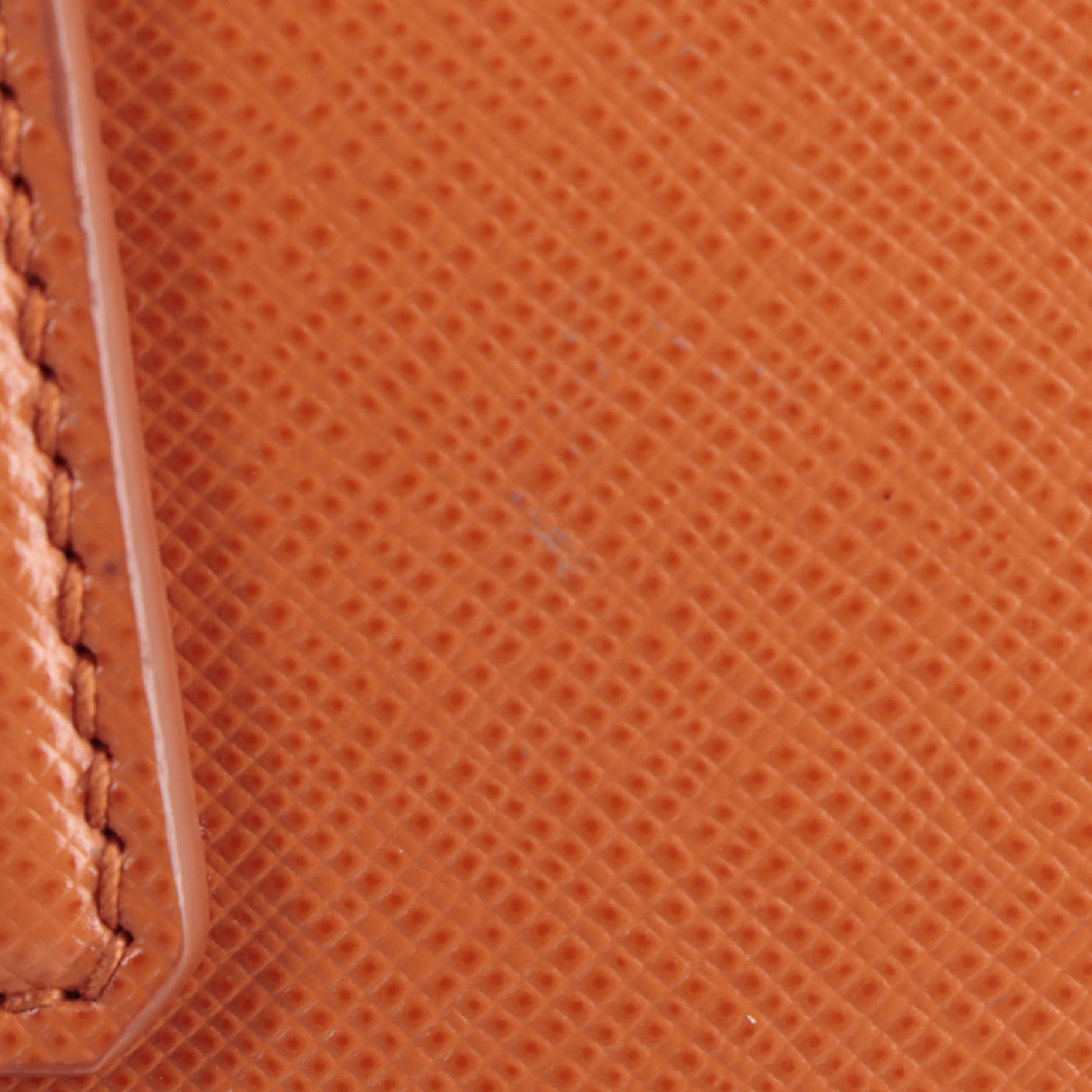 Prada Small Promenade Two-Way Bag in Orange Saffiano Leather