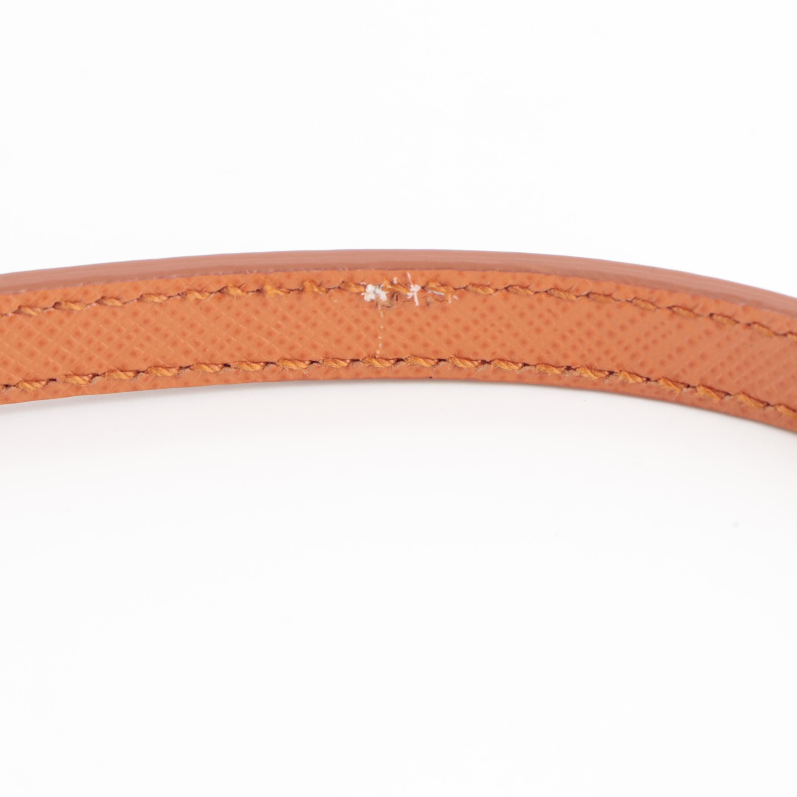 Prada Small Promenade Two-Way Bag in Orange Saffiano Leather