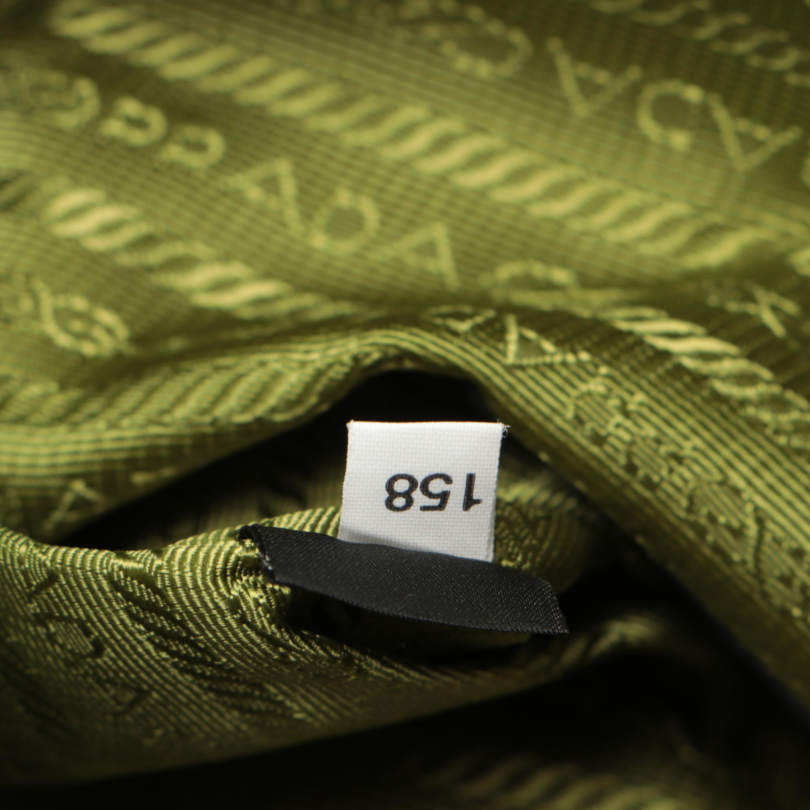 Prada Tessuto Nylon Tote in Avocado Green with Daino Leather Trim