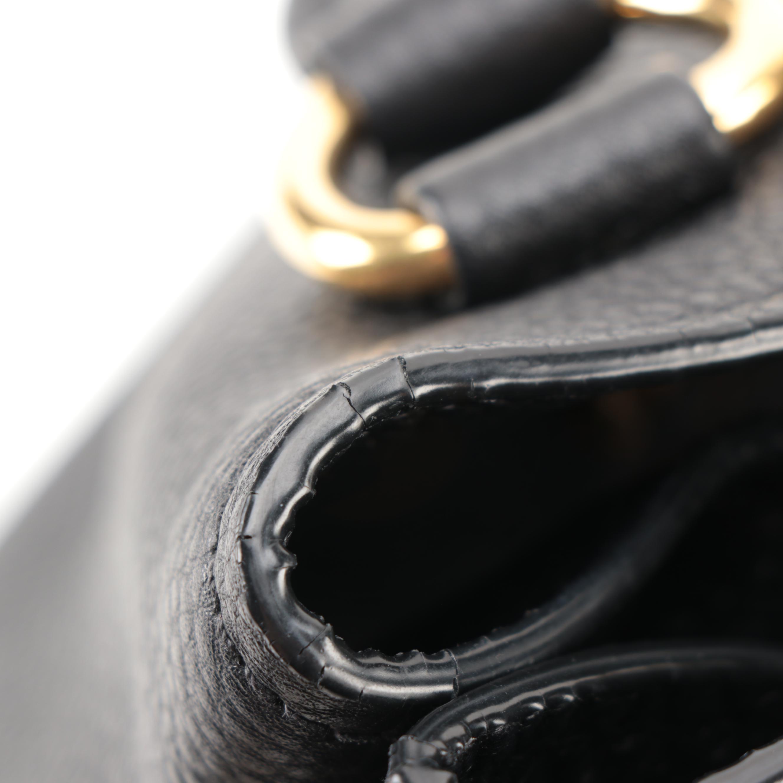 Prada Black Vitello Daino Leather Two-Way Bag