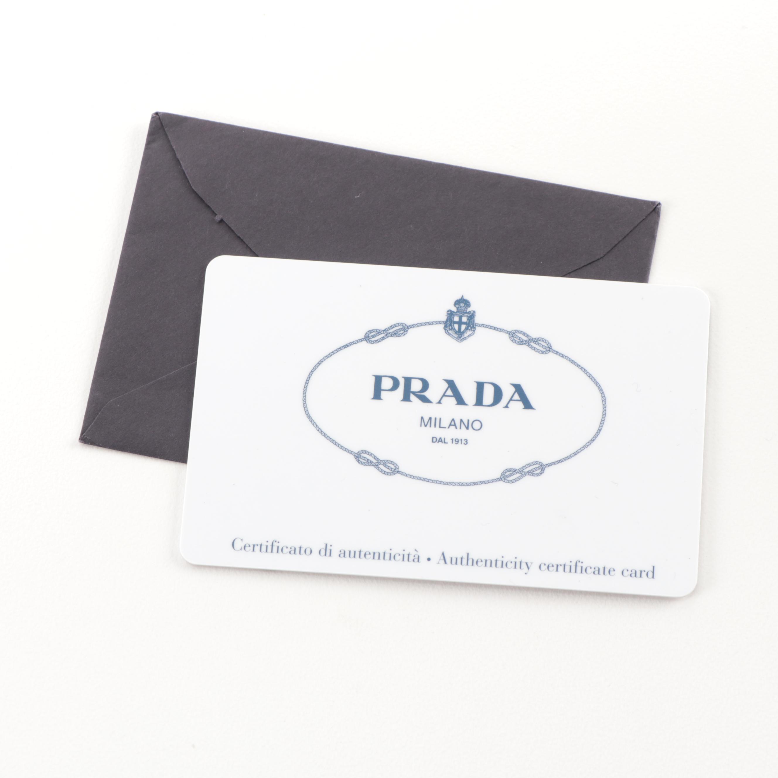 Prada Black Vitello Daino Leather Two-Way Bag