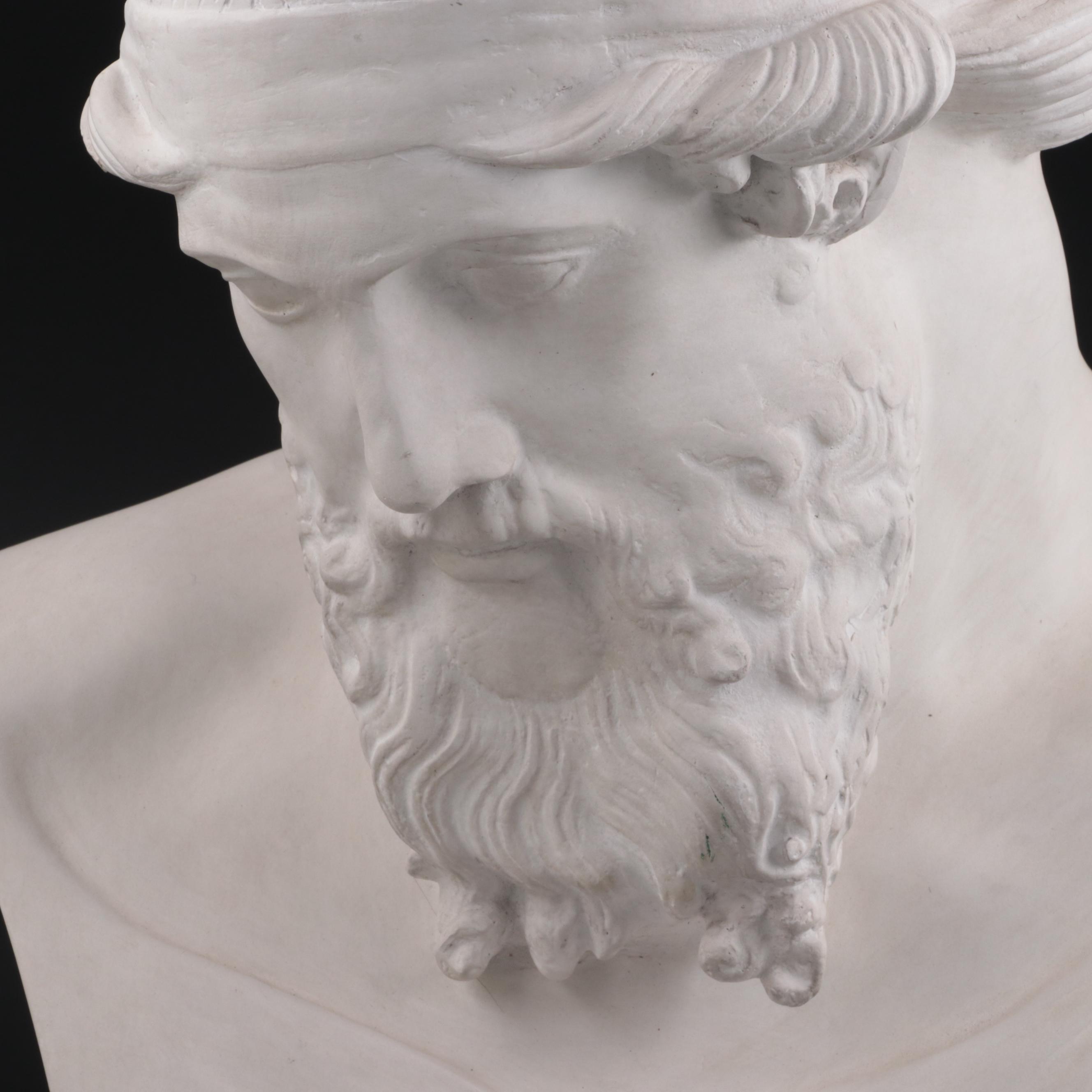 Plaster Bust of Plato After Bronze from the Villa dei Papyri, Herculaneum