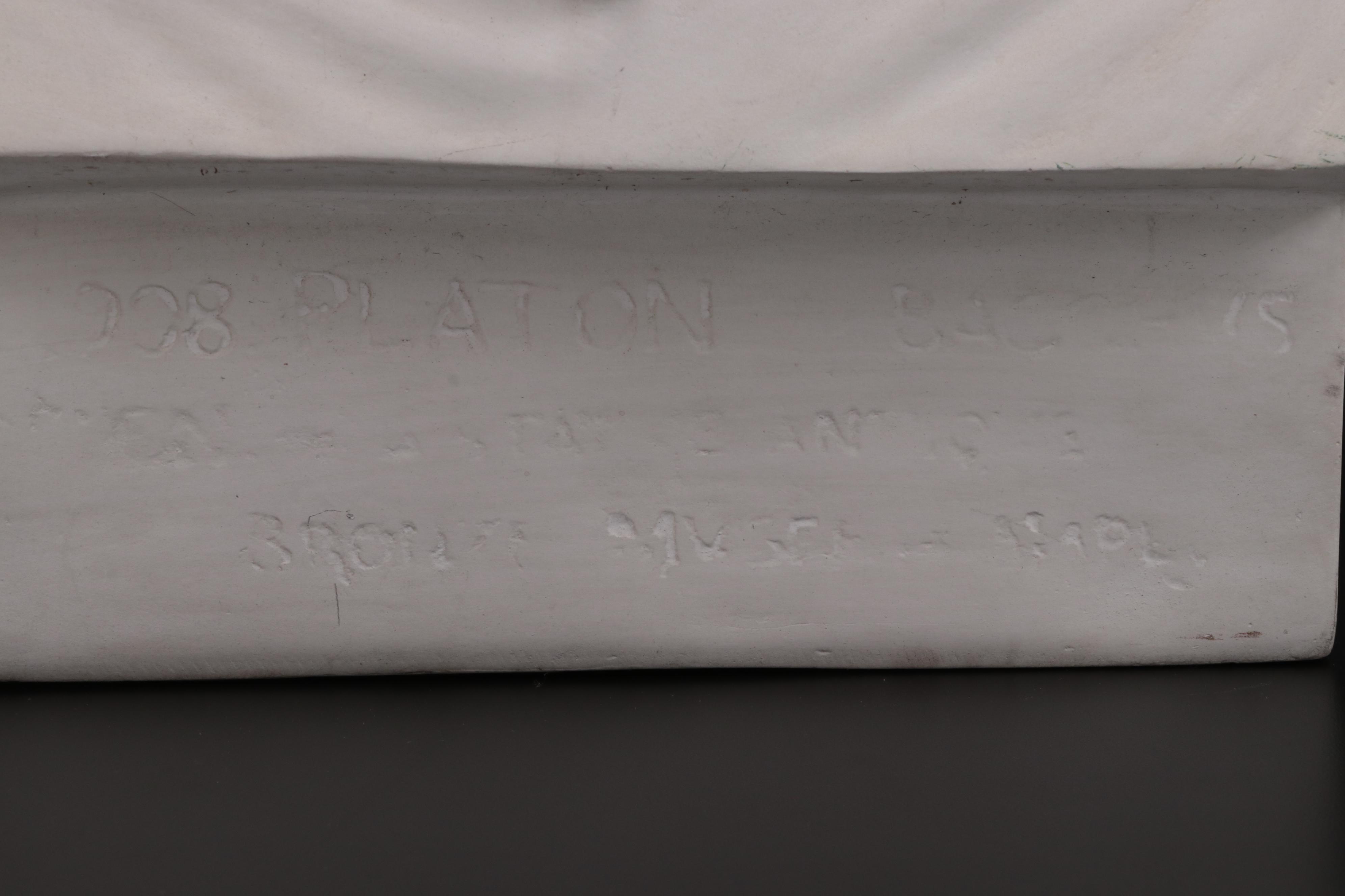 Plaster Bust of Plato After Bronze from the Villa dei Papyri, Herculaneum