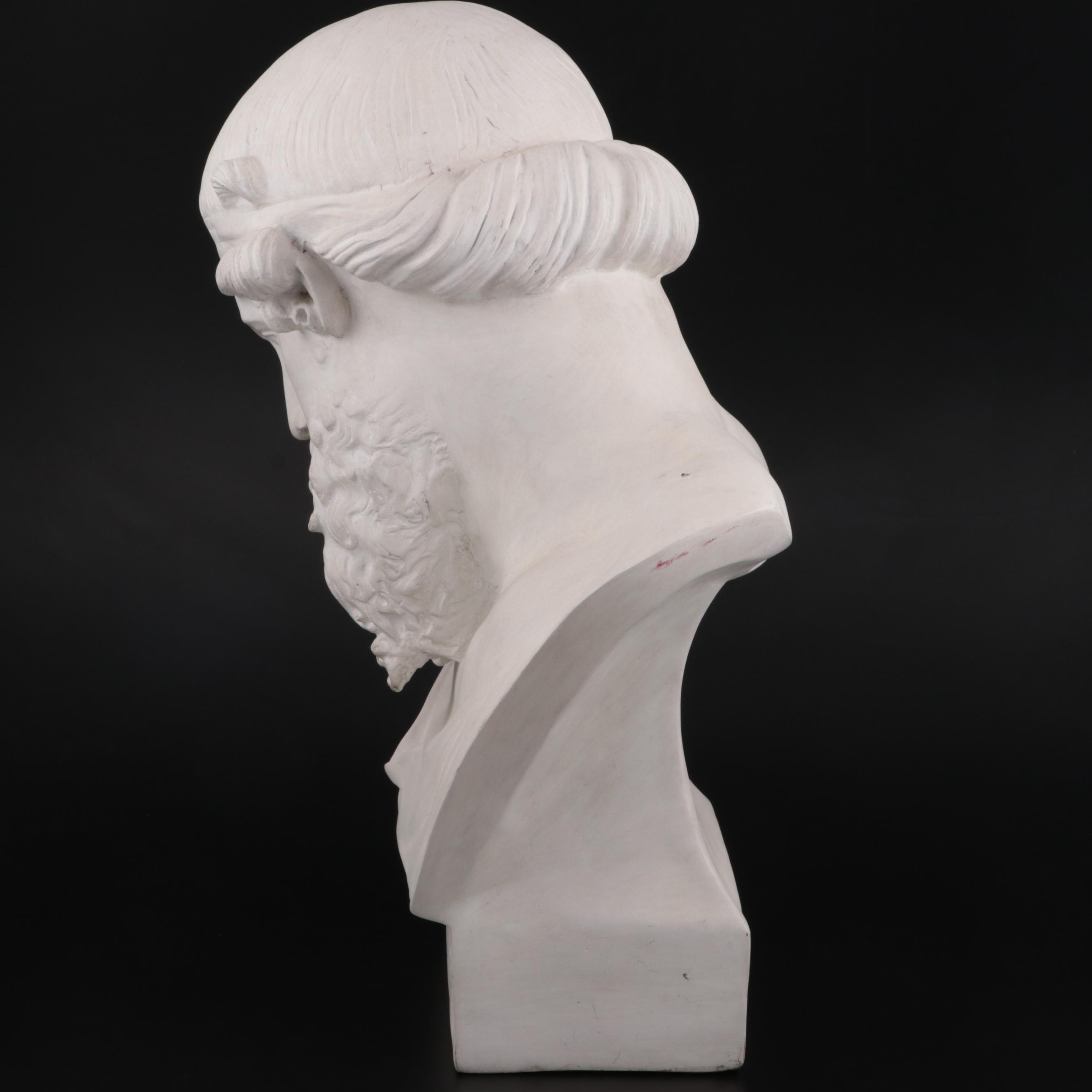 Plaster Bust of Plato After Bronze from the Villa dei Papyri, Herculaneum