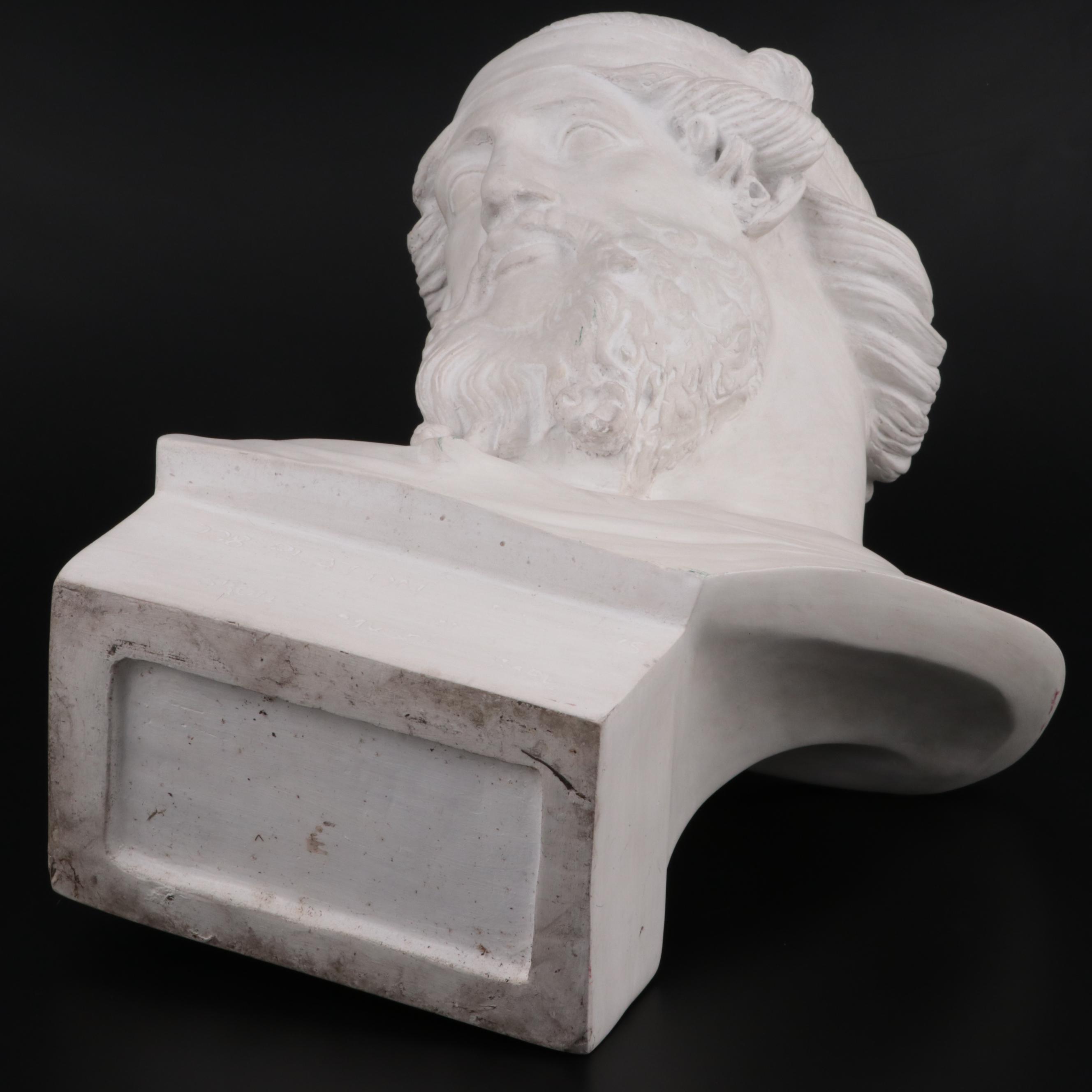 Plaster Bust of Plato After Bronze from the Villa dei Papyri, Herculaneum