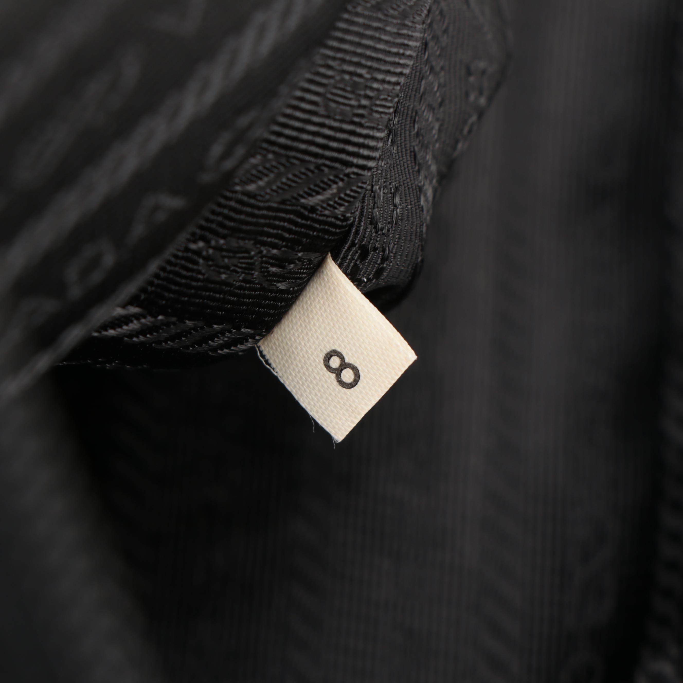 Prada Shoulder Bag in Black Nylon with Saffiano Leather Trim