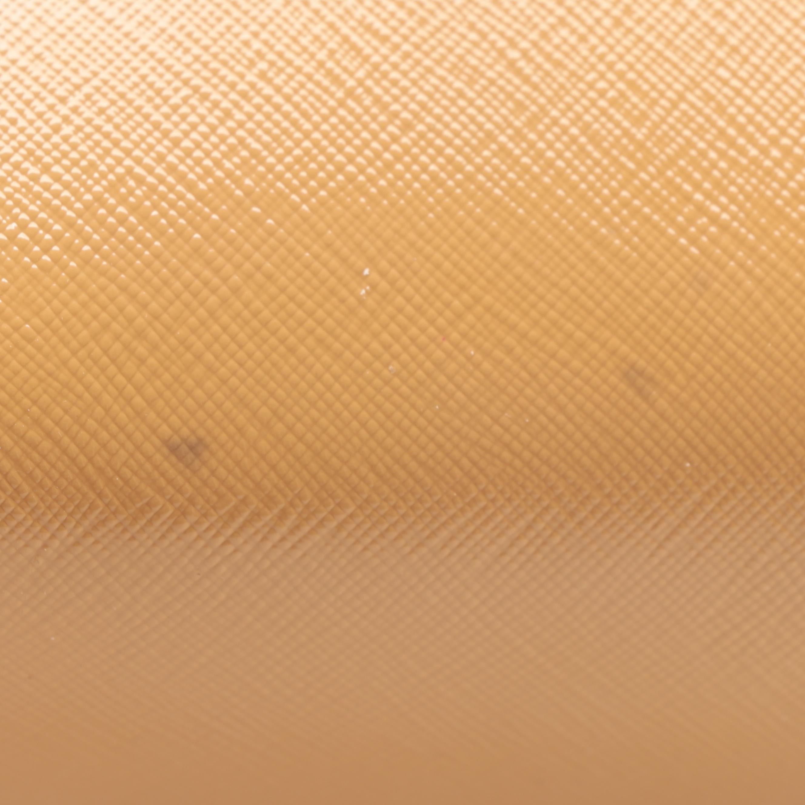 Prada Tan Saffiano Patent Leather Two-Way Tote