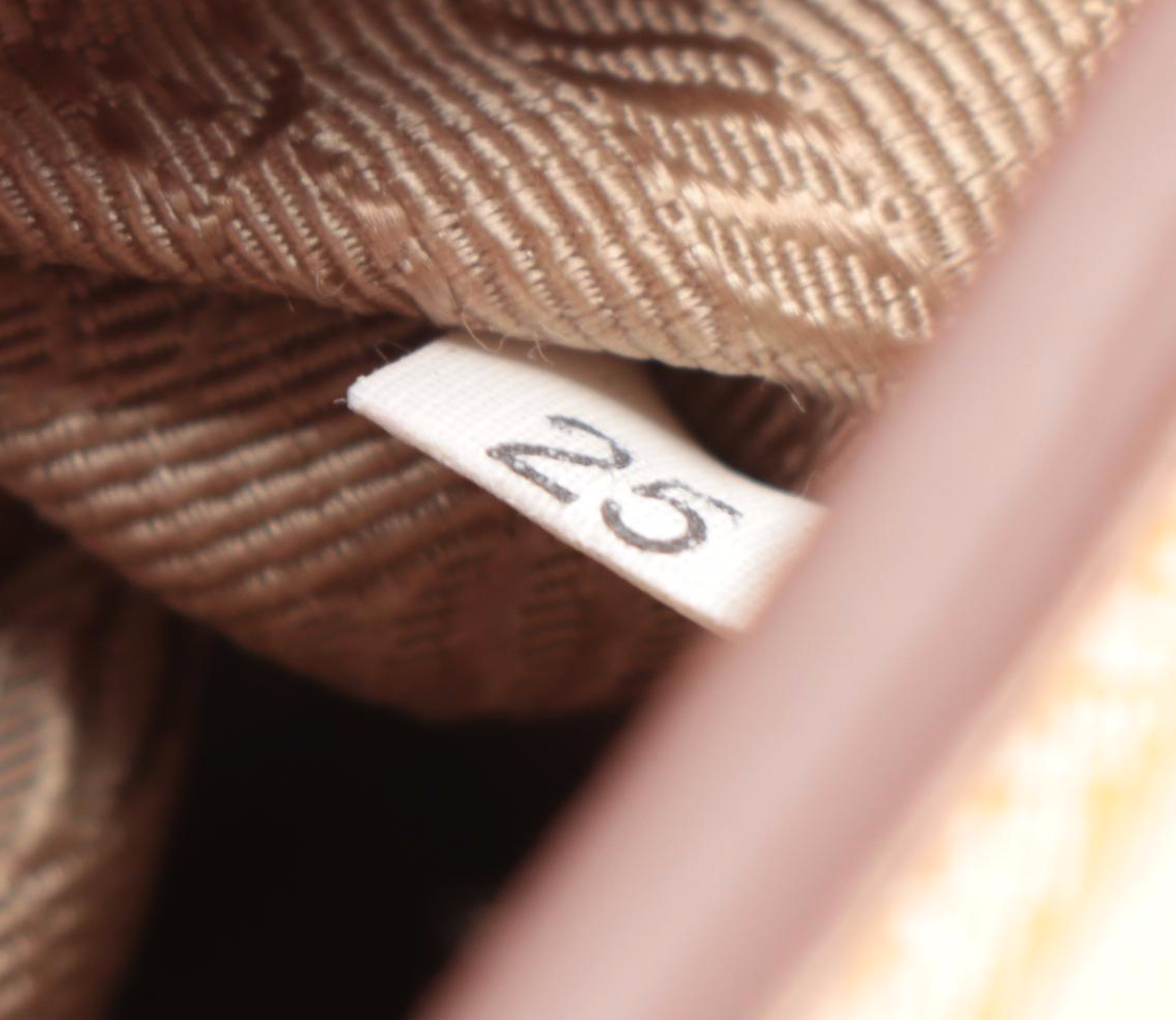 Prada Tan Saffiano Patent Leather Two-Way Tote