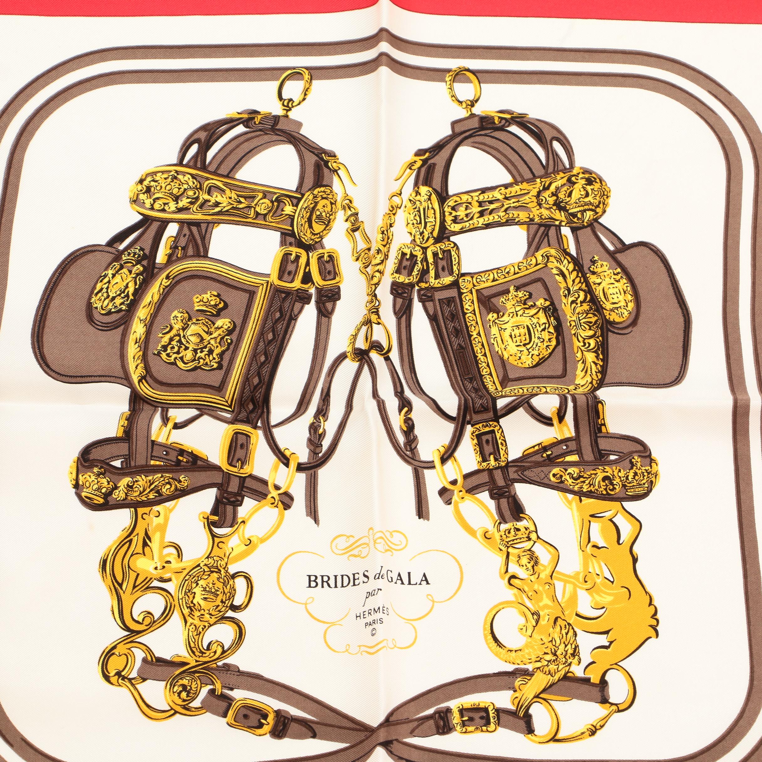 Hermès "Brides de Gala" Silk Twill Pocket Square