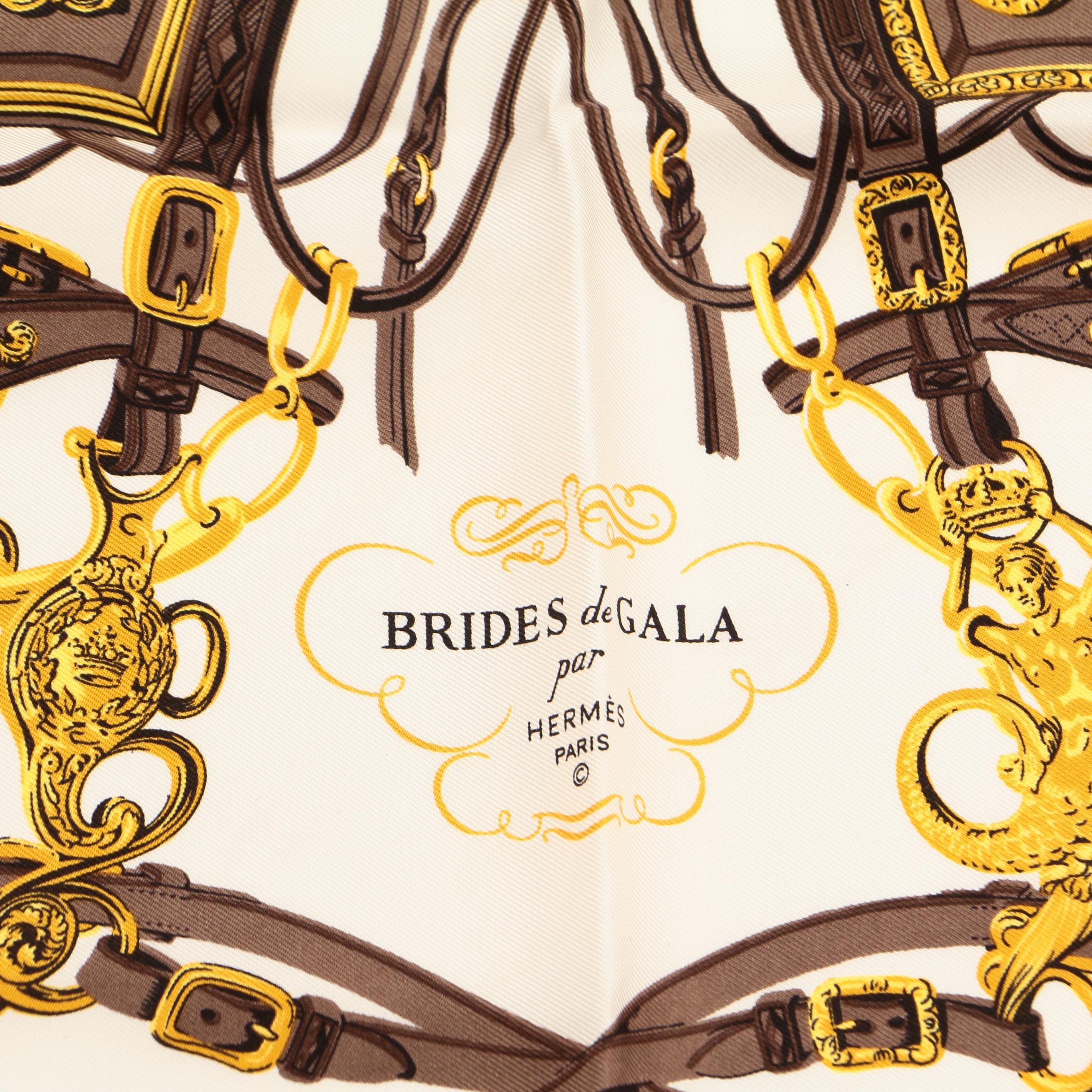 Hermès "Brides de Gala" Silk Twill Pocket Square