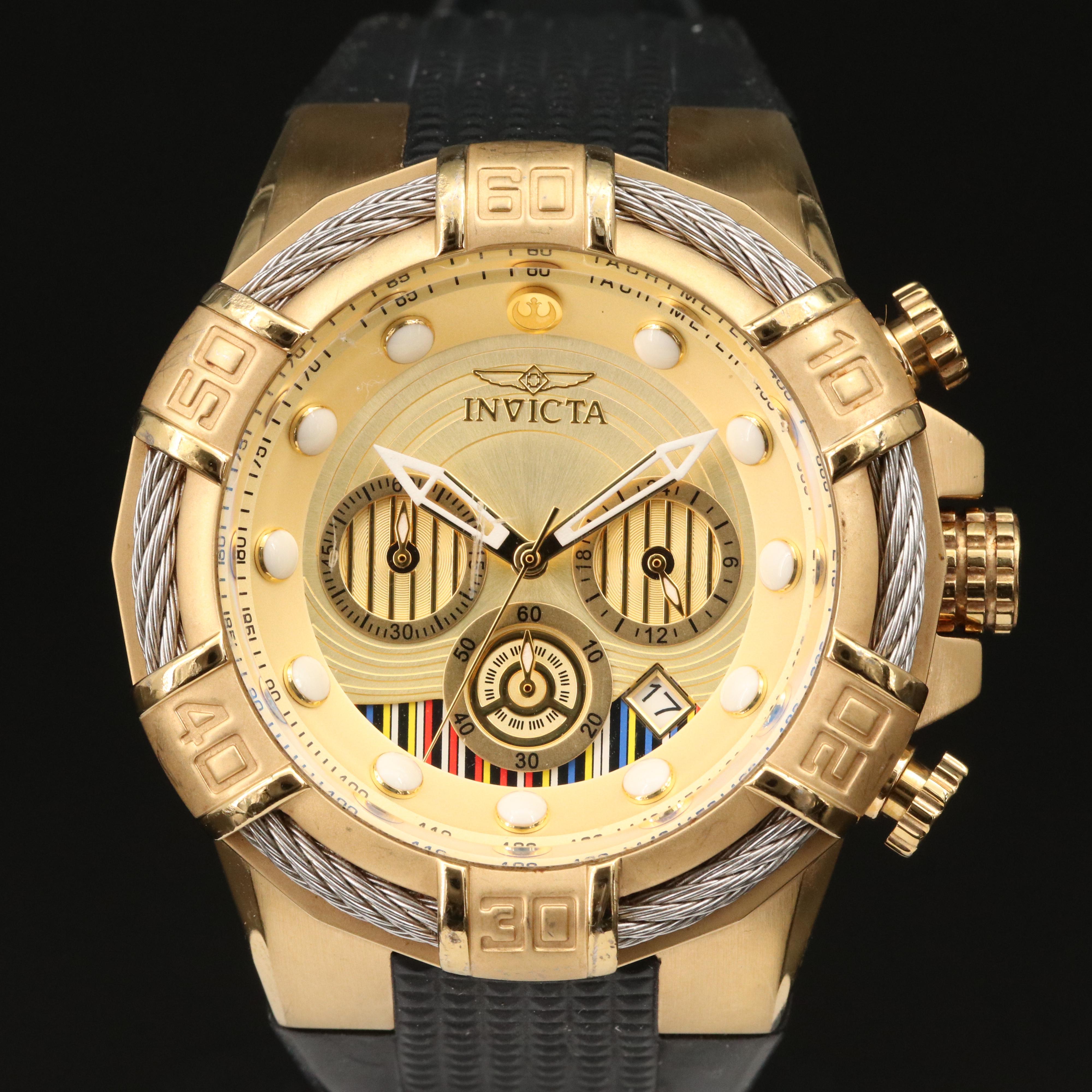 "Star Wars C-3PO" Invicta Chronograph Stainless Steel Watch