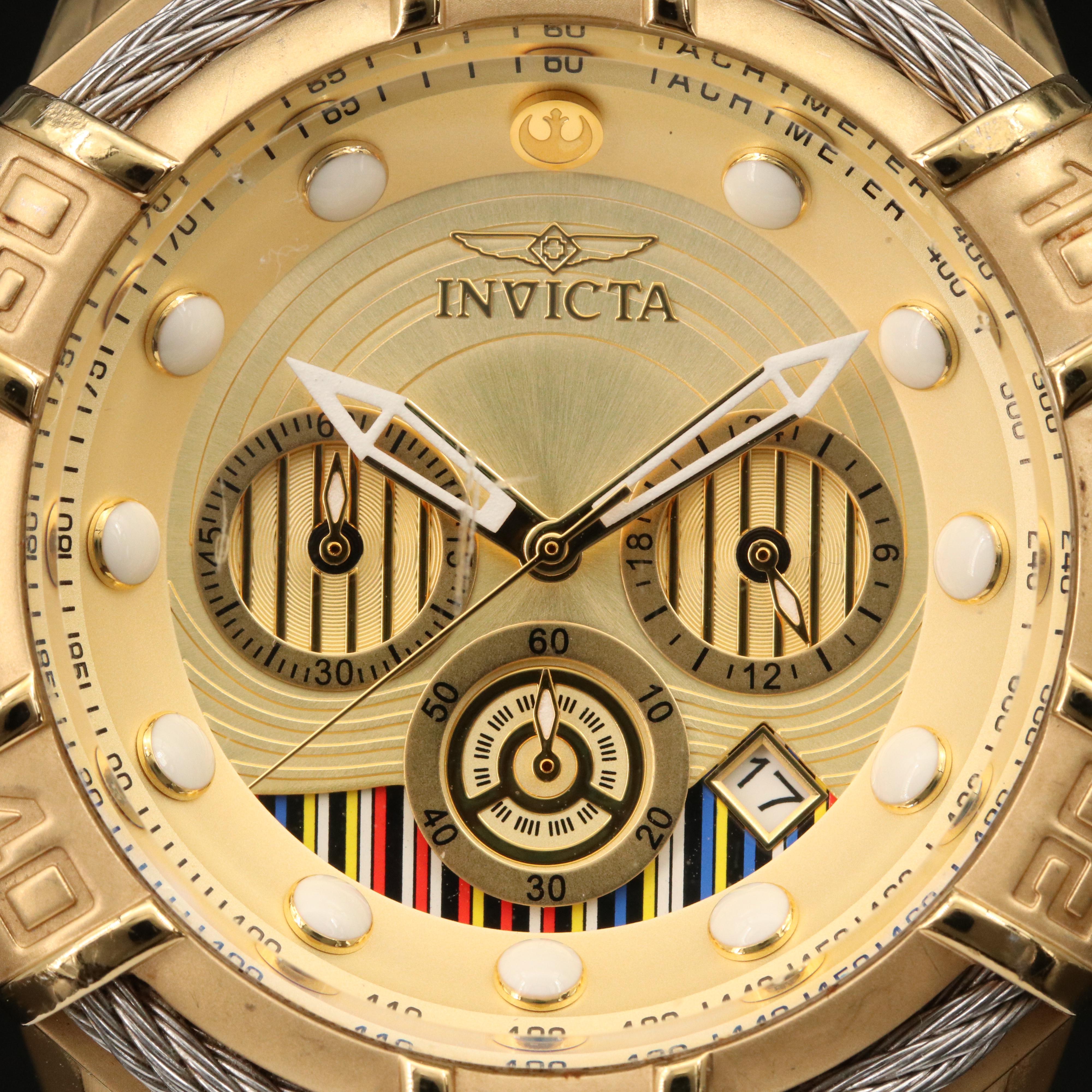"Star Wars C-3PO" Invicta Chronograph Stainless Steel Watch