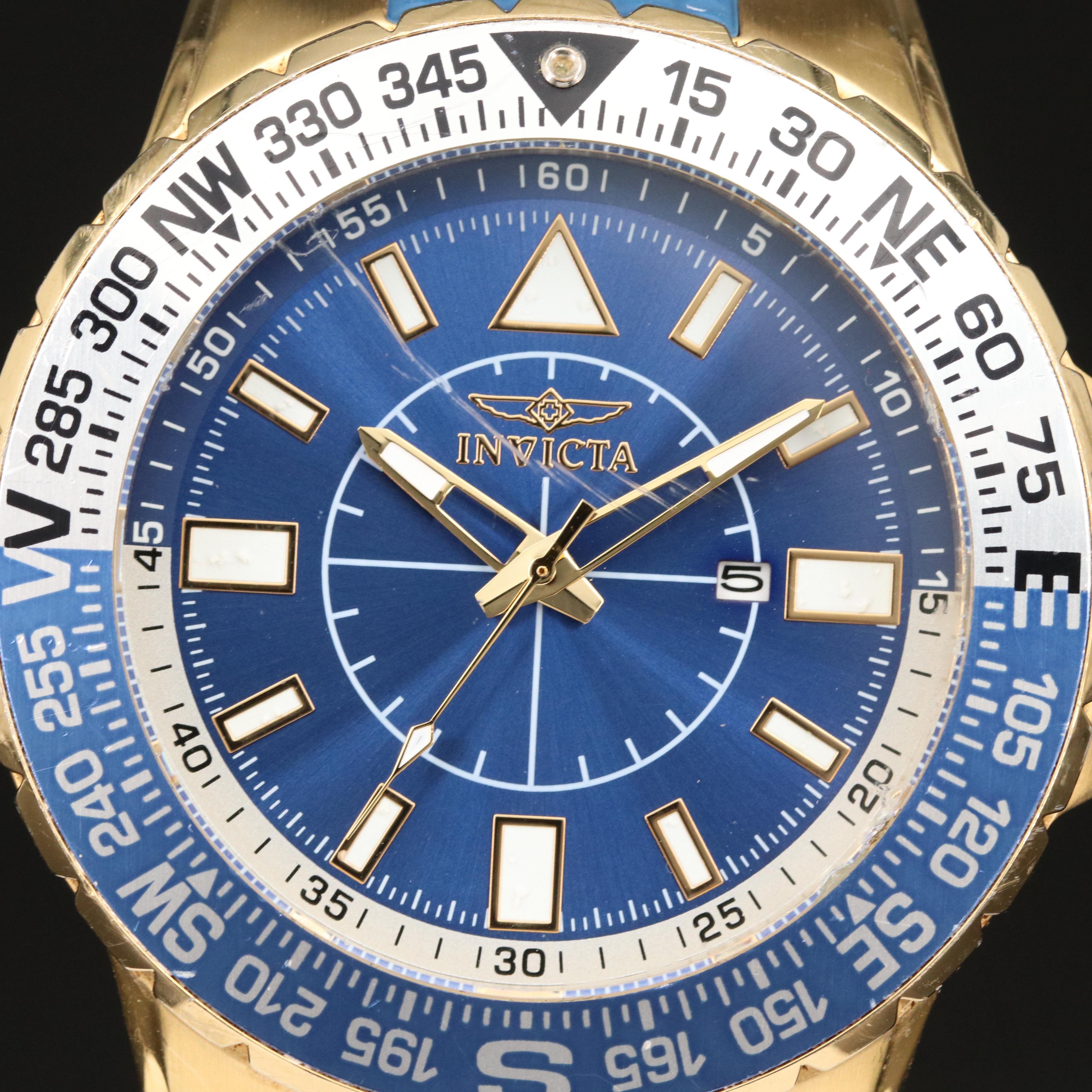 Invicta Aviator Zager Stainless Steel Quartz Watch
