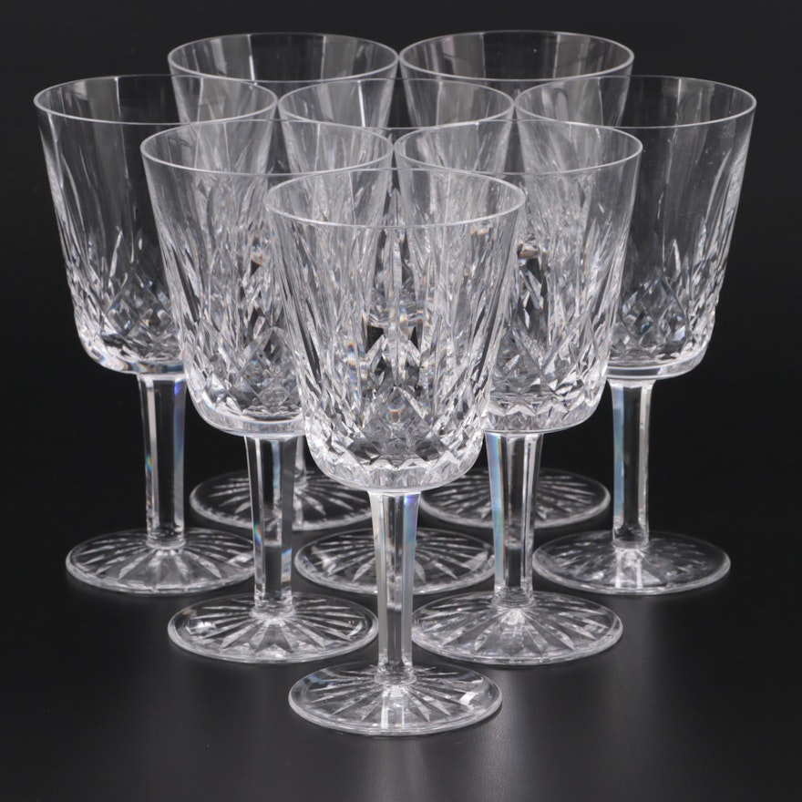 Waterford Crystal "Lismore" Water Goblets, Mid to Late 20th Century