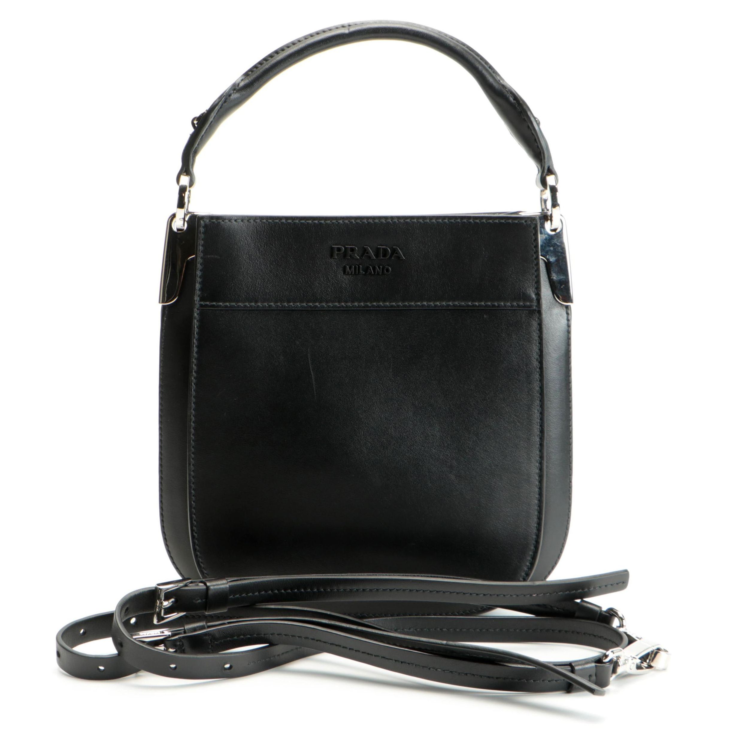 Prada Margit Small Bag in Black Calfskin Leather