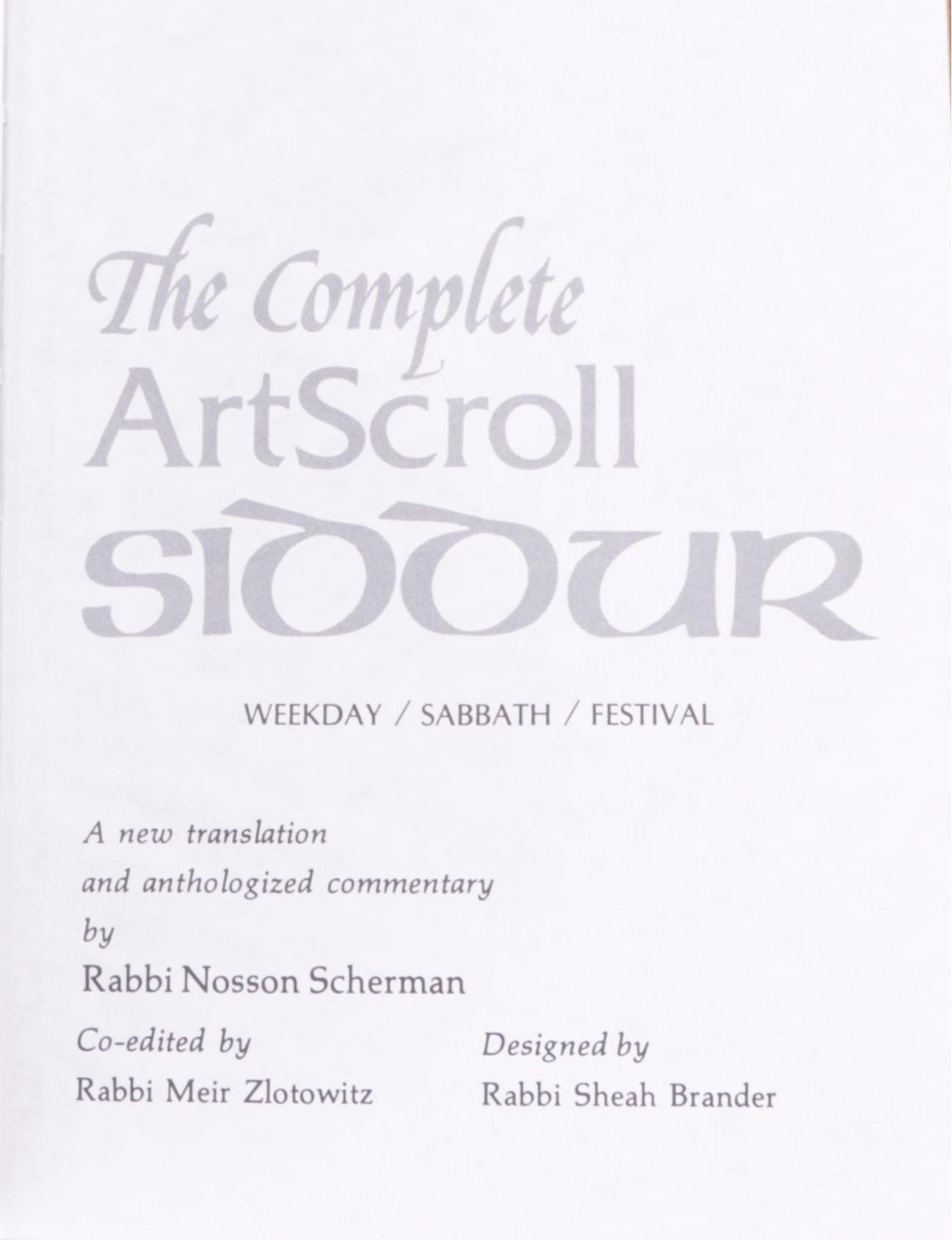 Religious Books Including "Complete Artscroll Siddur" and "Ha-Suddur Ha-Shalem"
