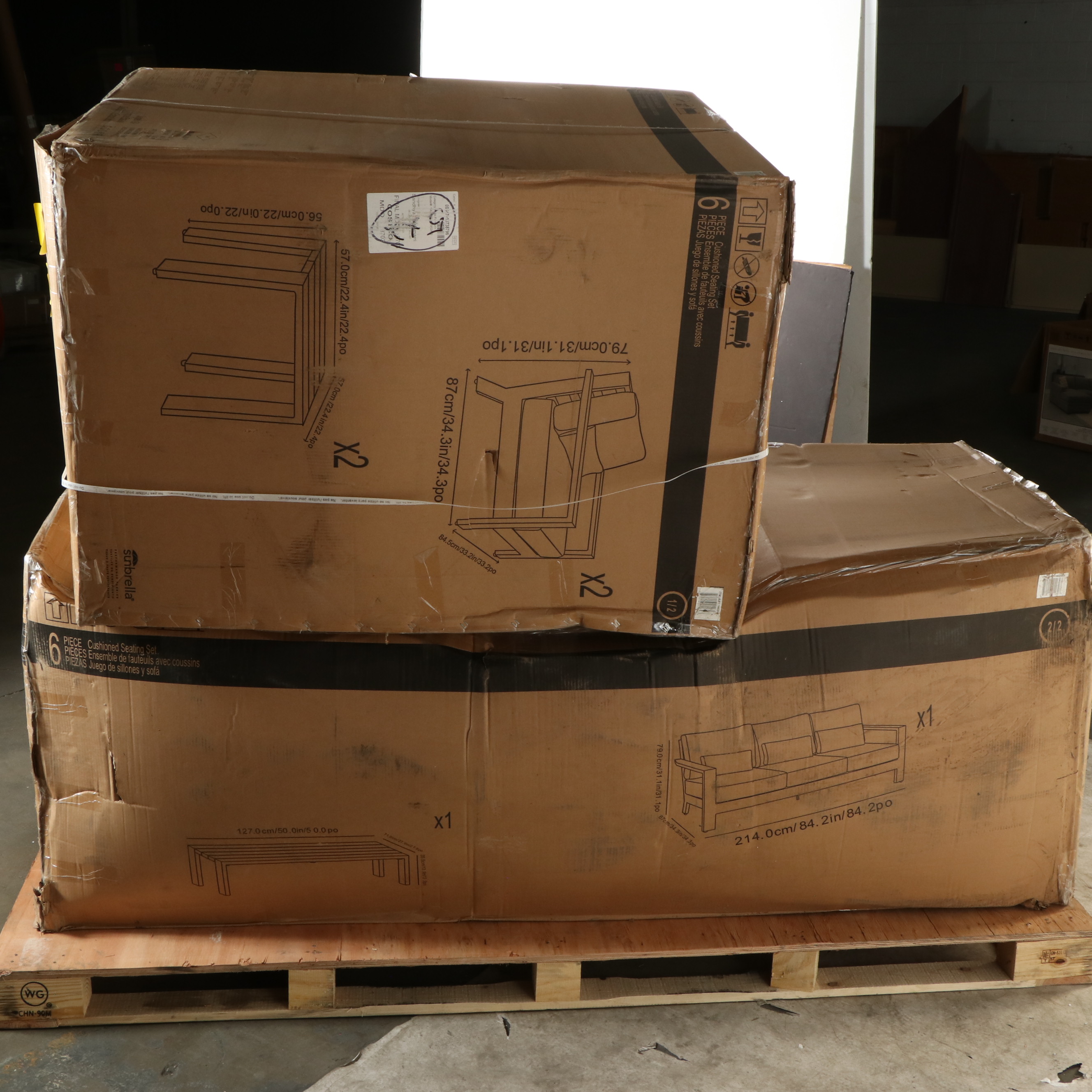 ATLeisure "Brookview" Six Piece Deep Seating Patio Set