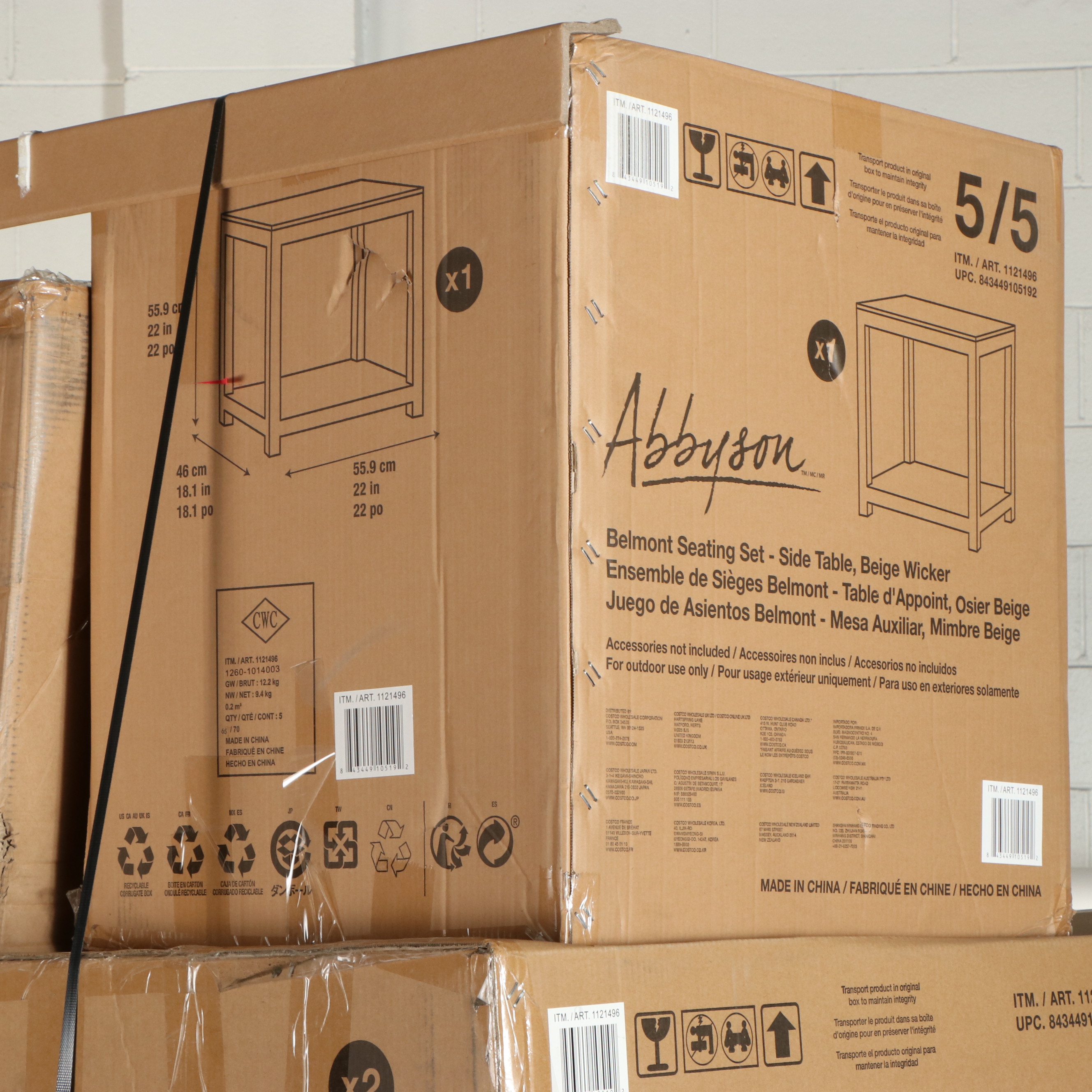 Abbyson Living "Belmont" Seven Piece Patio Seating Set