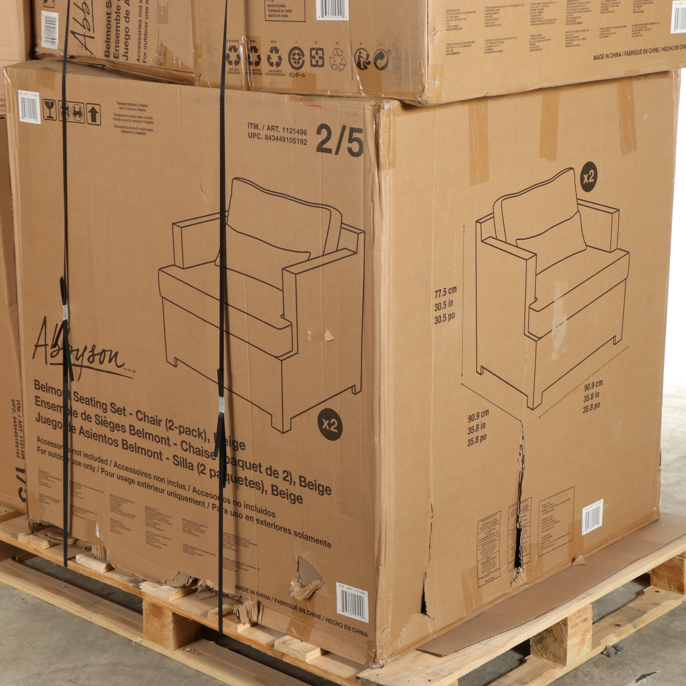 Abbyson Living "Belmont" Seven Piece Patio Seating Set