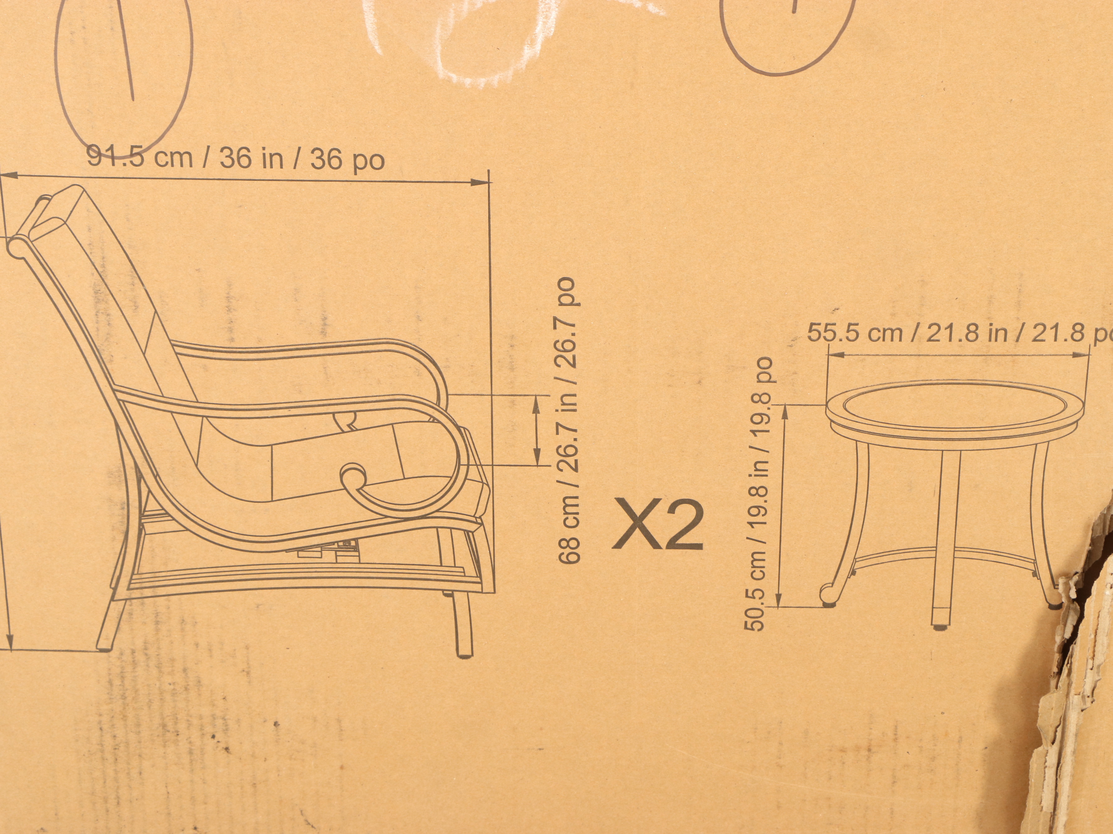 Sunvilla "Monroe" Three-Piece Balcony Set
