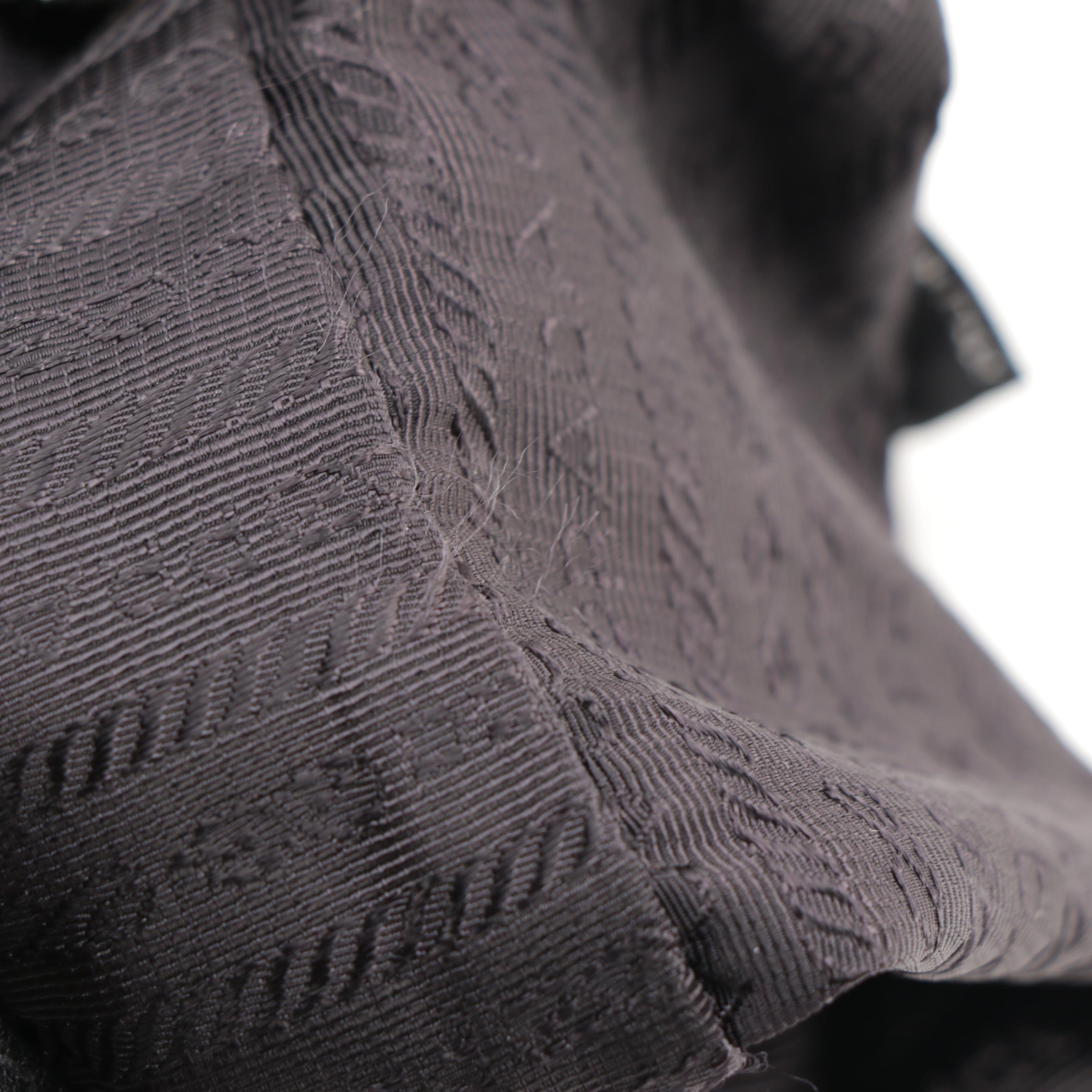 Prada Black Leather Two-Way Shoulder Zip Tote