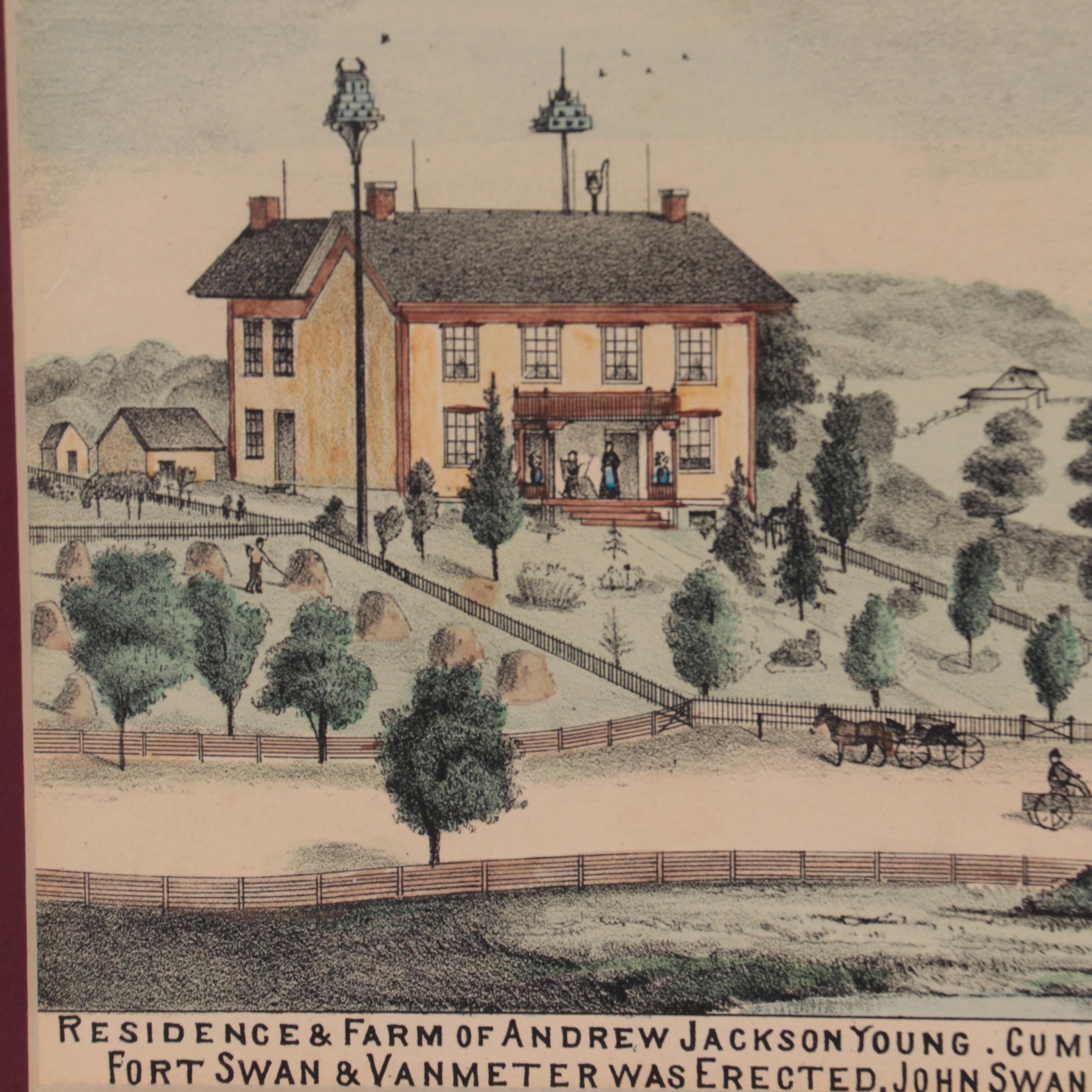 "Caldwell's Illustrated Historical Centennial Atlas" Lithographs, 1876