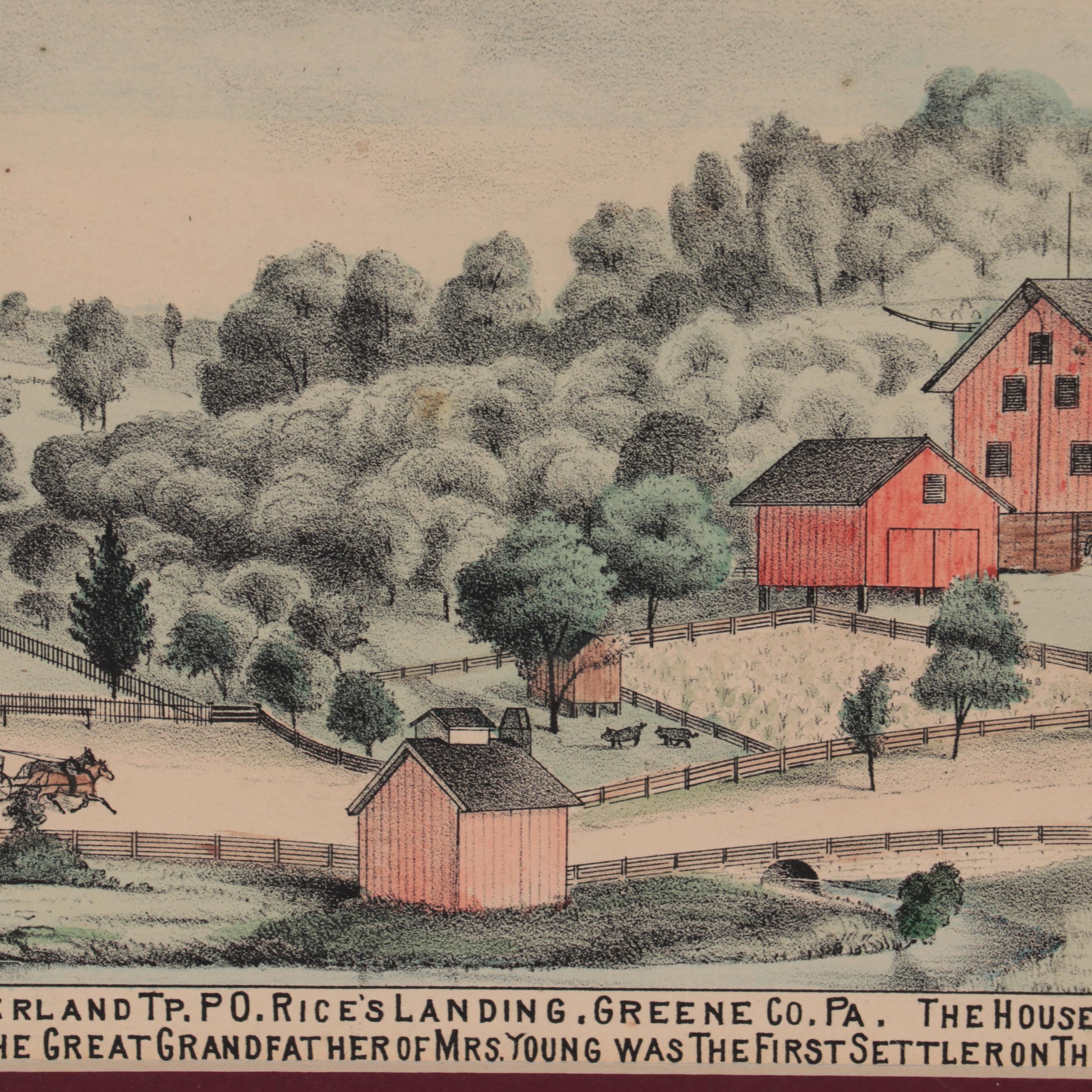 "Caldwell's Illustrated Historical Centennial Atlas" Lithographs, 1876