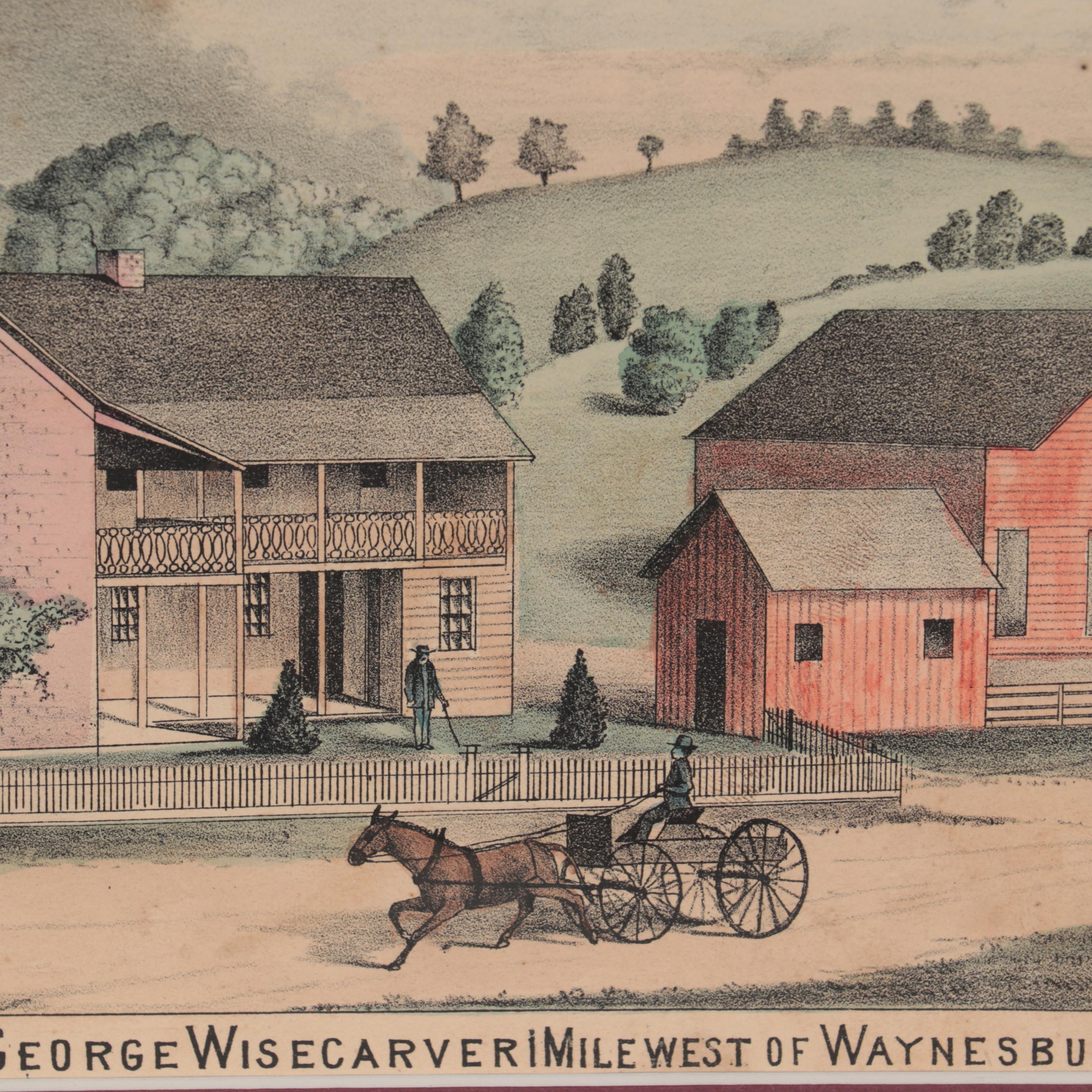 "Caldwell's Illustrated Historical Centennial Atlas" Lithographs, 1876