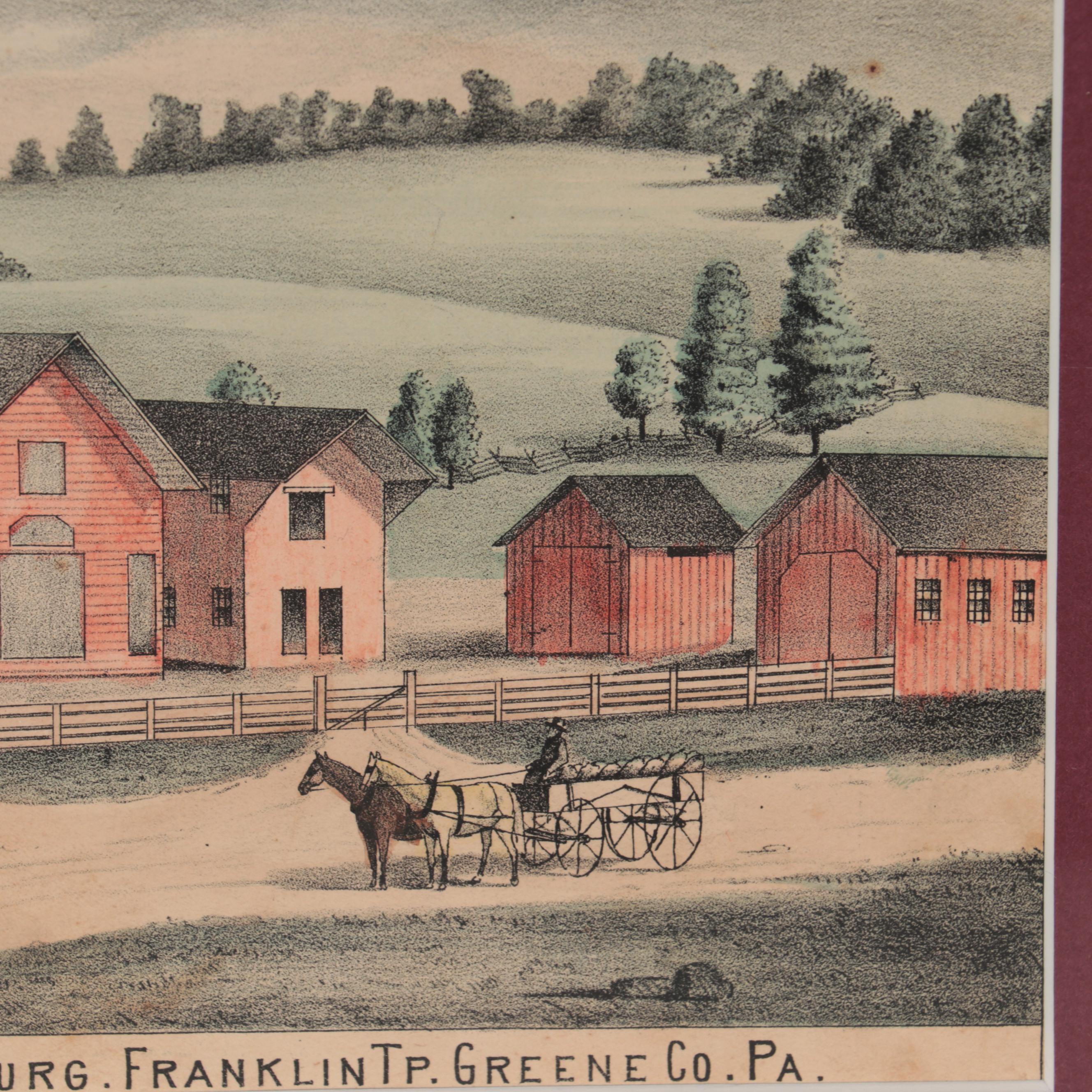 "Caldwell's Illustrated Historical Centennial Atlas" Lithographs, 1876