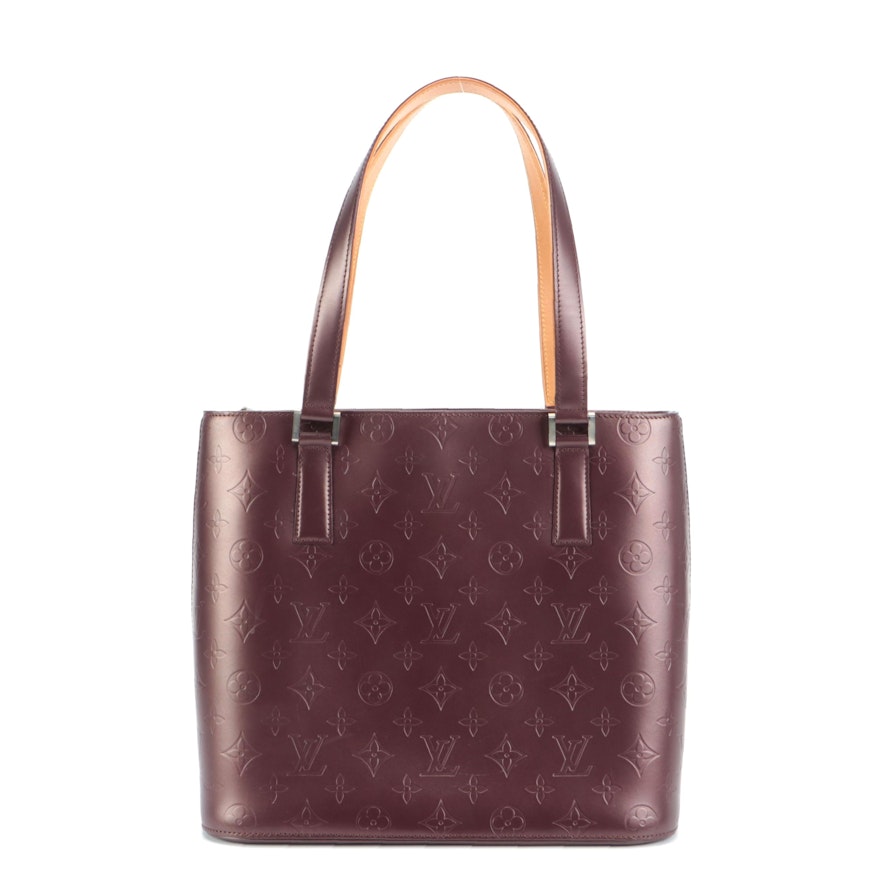 Louis Vuitton Stockton Tote in Violet Monogram Mat Leather