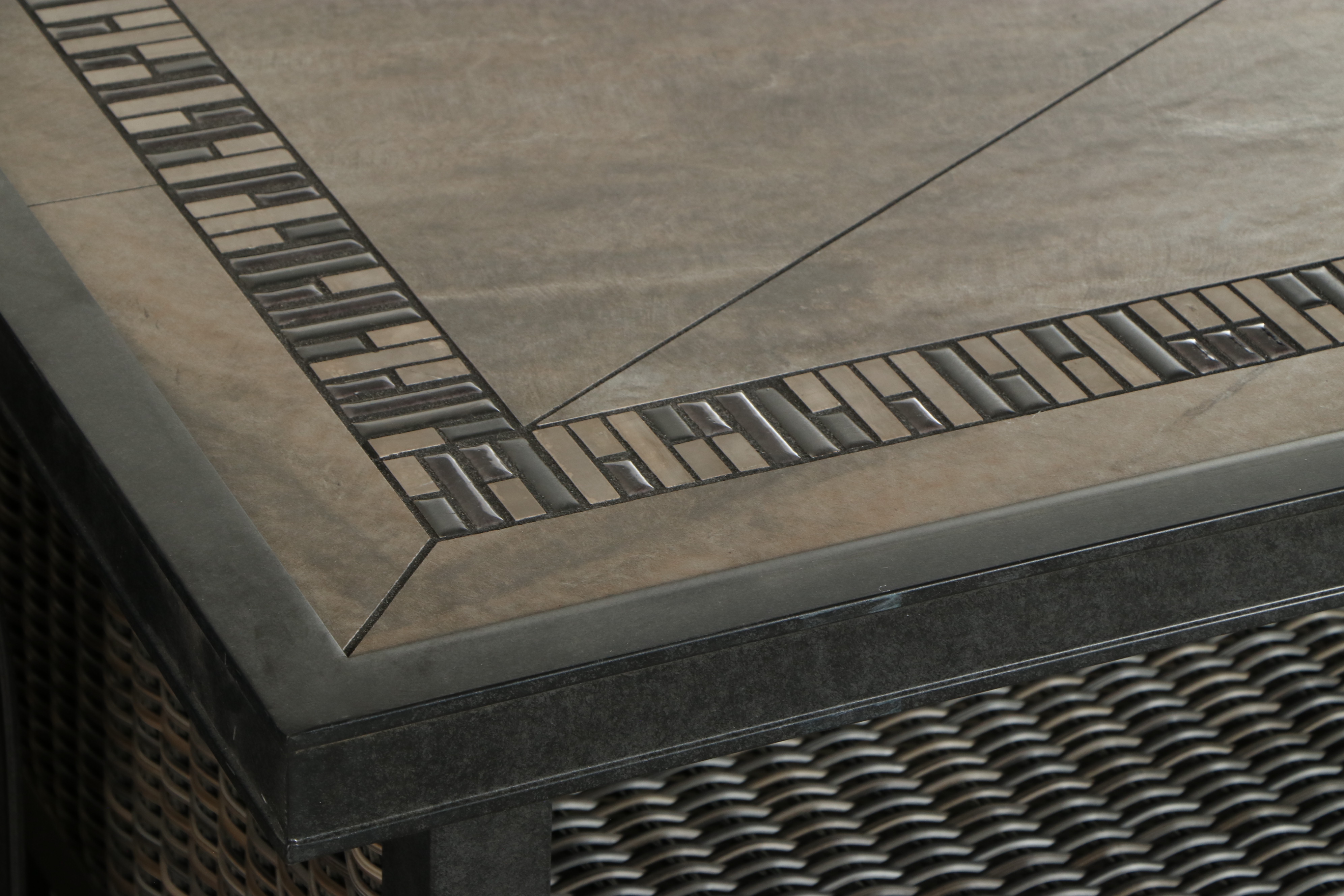 Agio Resin Wicker Upholstered Four-Piece Patio Lounge Set