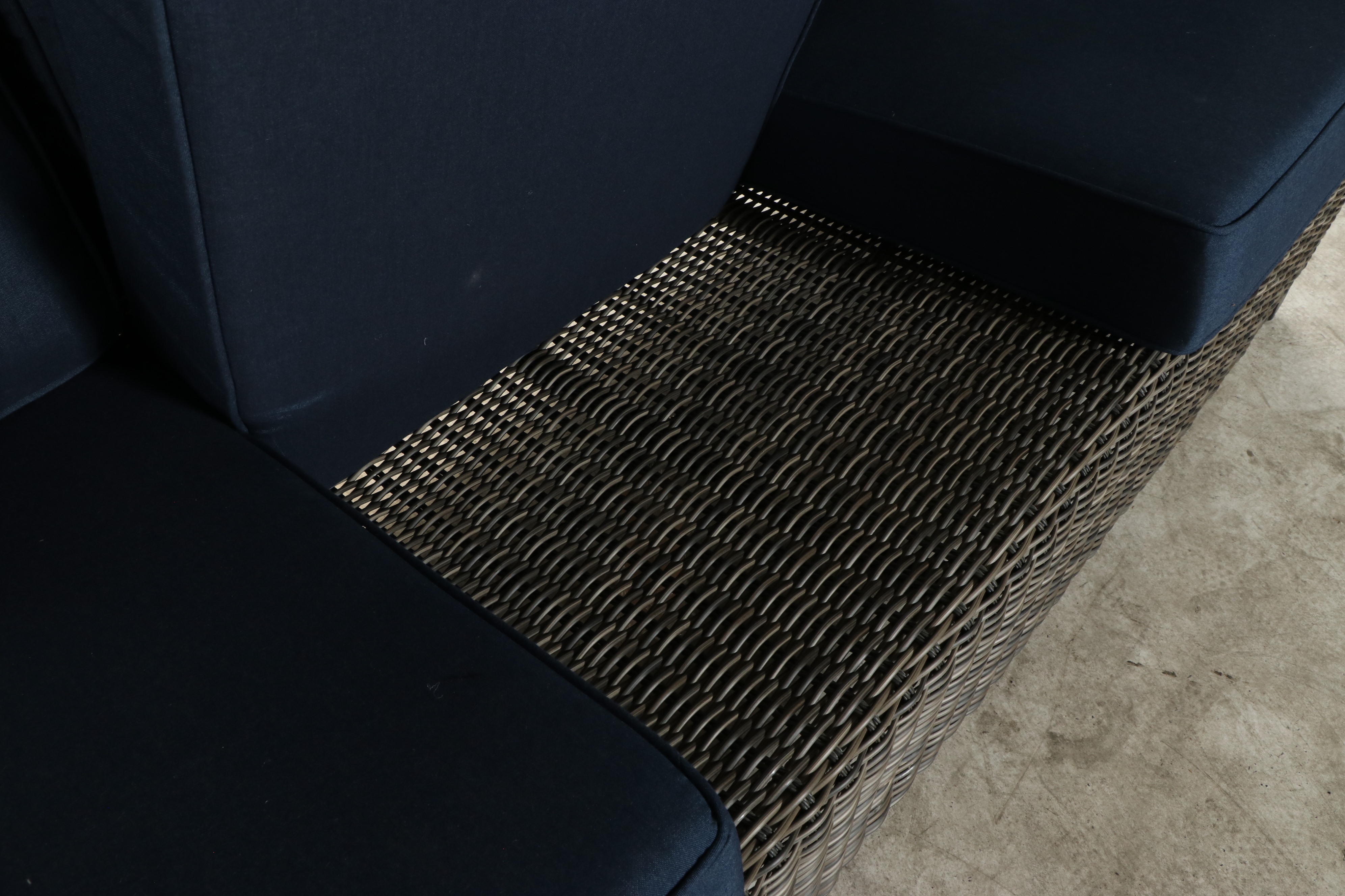 Agio Resin Wicker Upholstered Four-Piece Patio Lounge Set