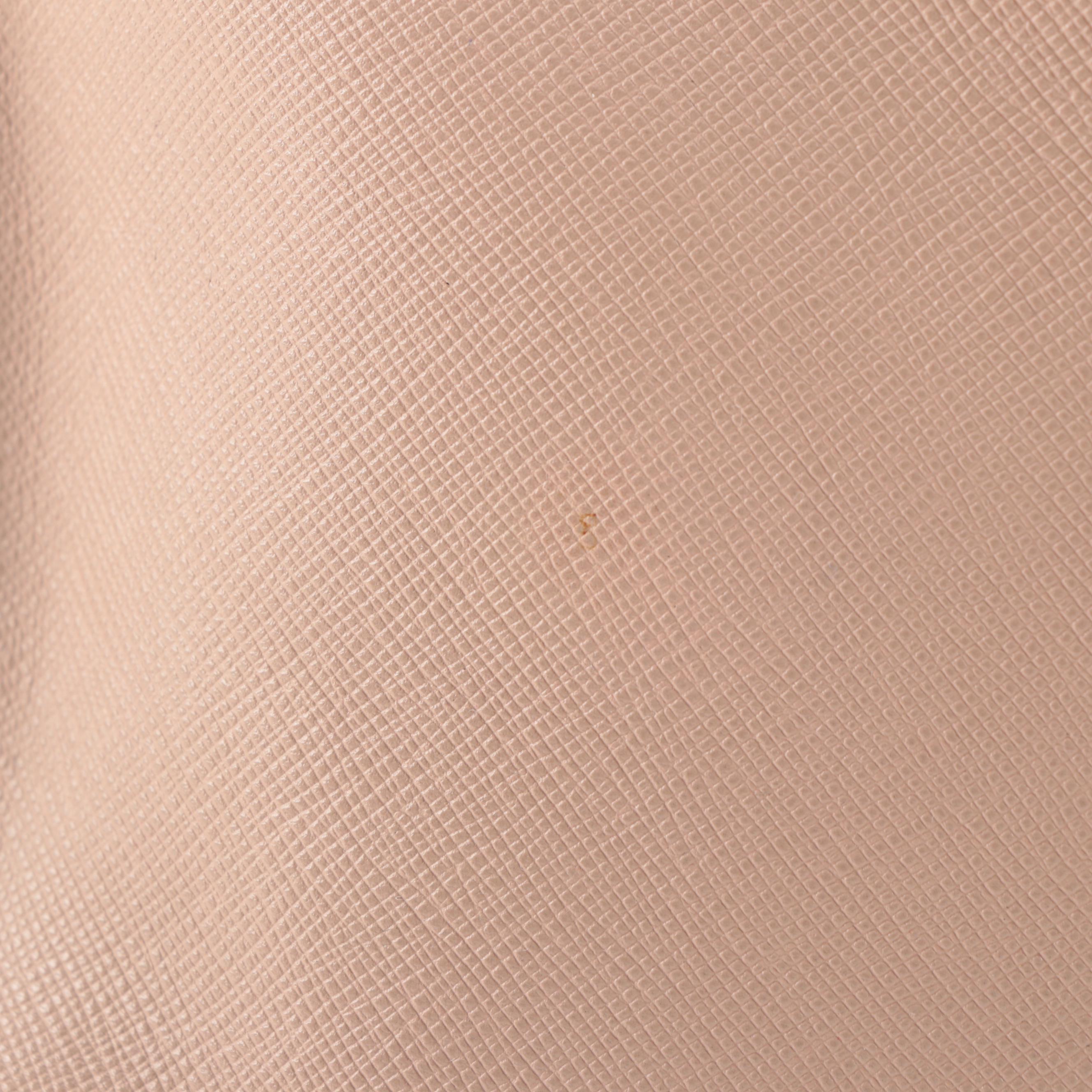 Prada Blush Beige Saffiano Leather Zip Tote