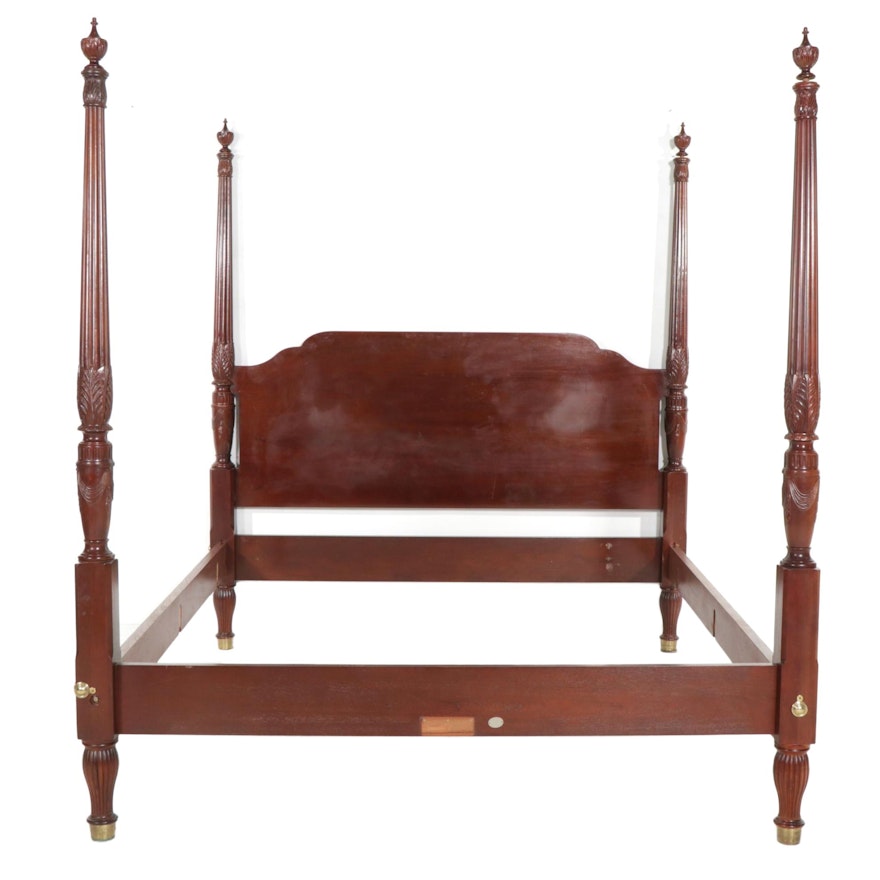 Baker Mahogany Four-Post King Size Bed Frame