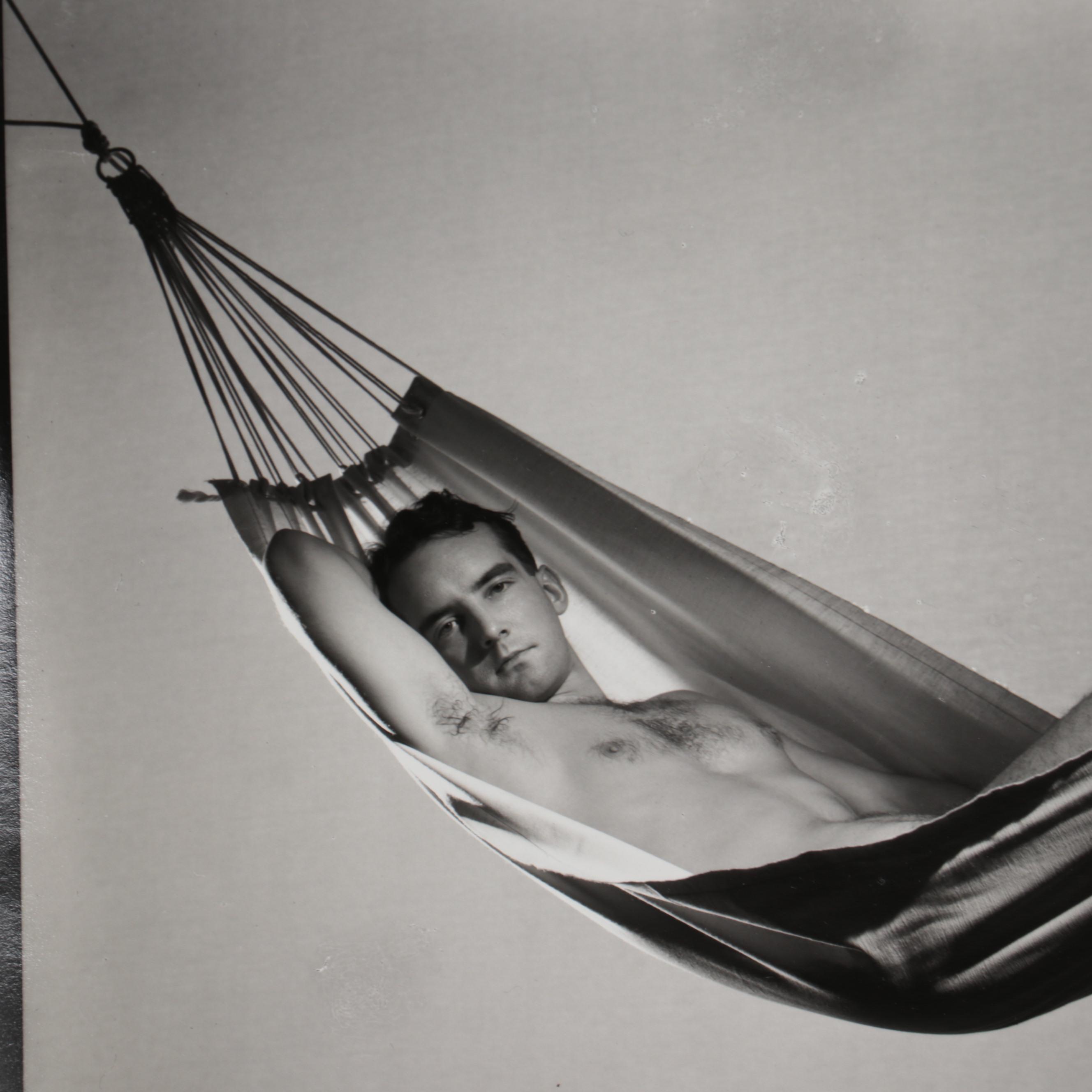 George Platt Lynes Silver Gelatin of Male Nude Reclining in Hammock