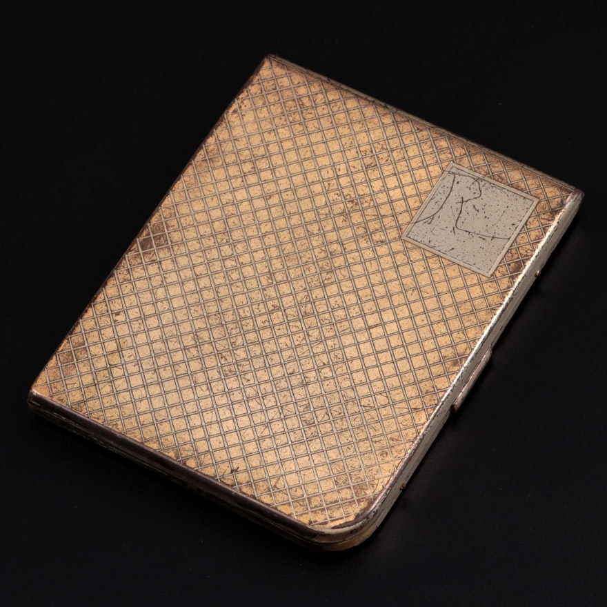 Elgin American Sterling Silver Cigarette Case, Mid-20th Century