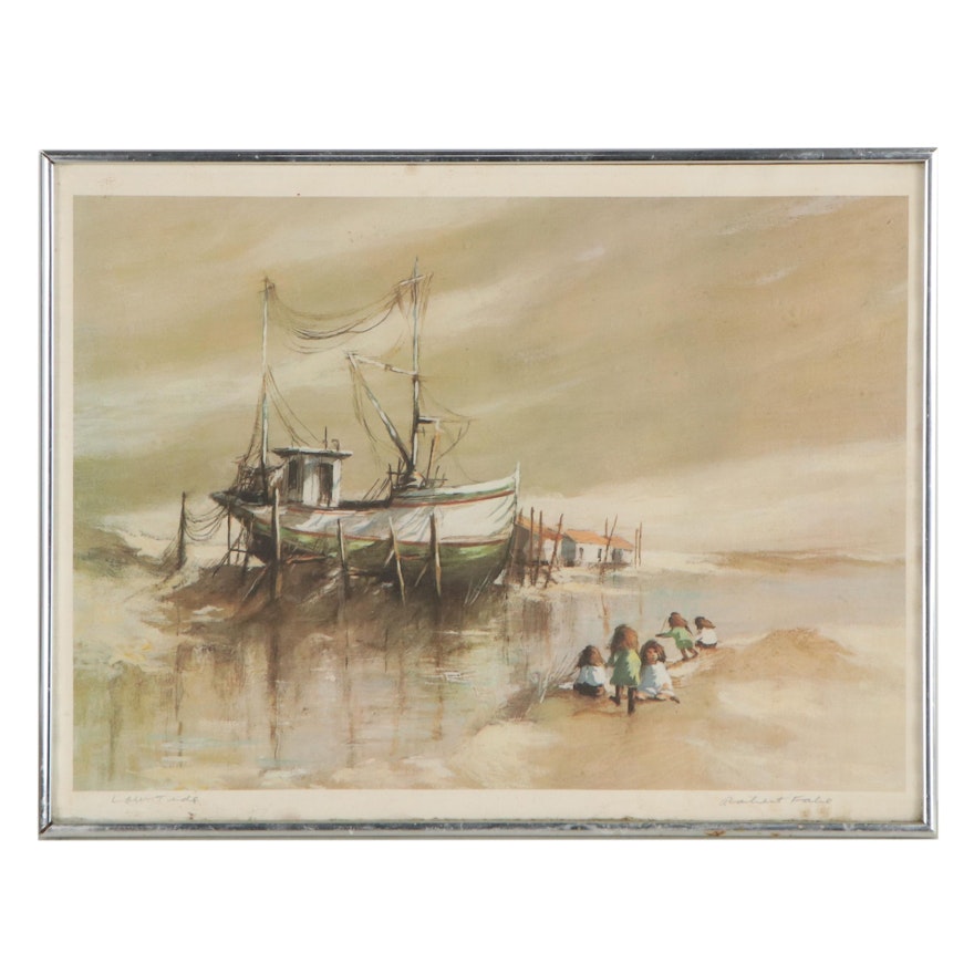 Robert Fabe Offset Lithograph "Low Tide"