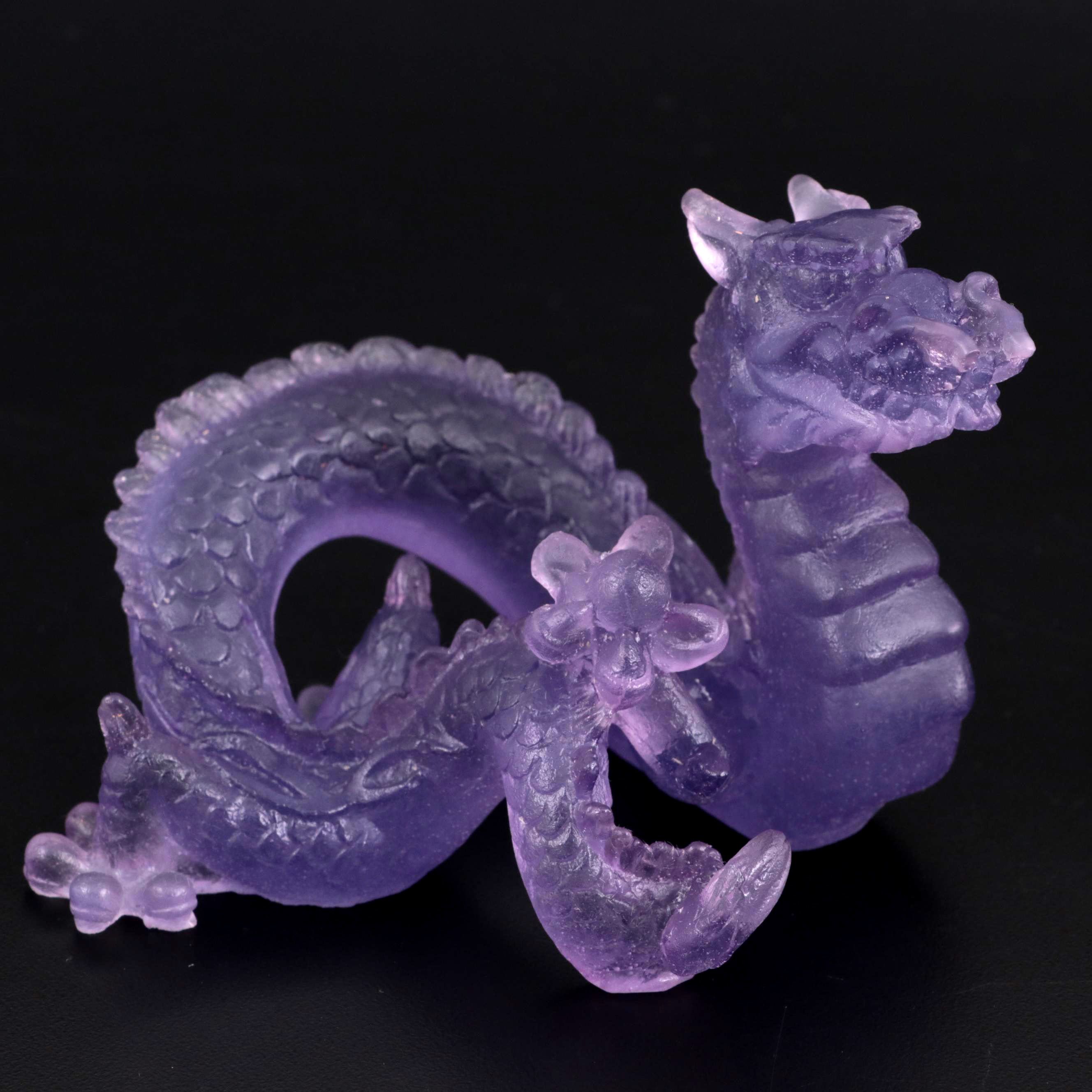 Daum Limited Edition Amethyst Pâte de Verre Dragon Figurine