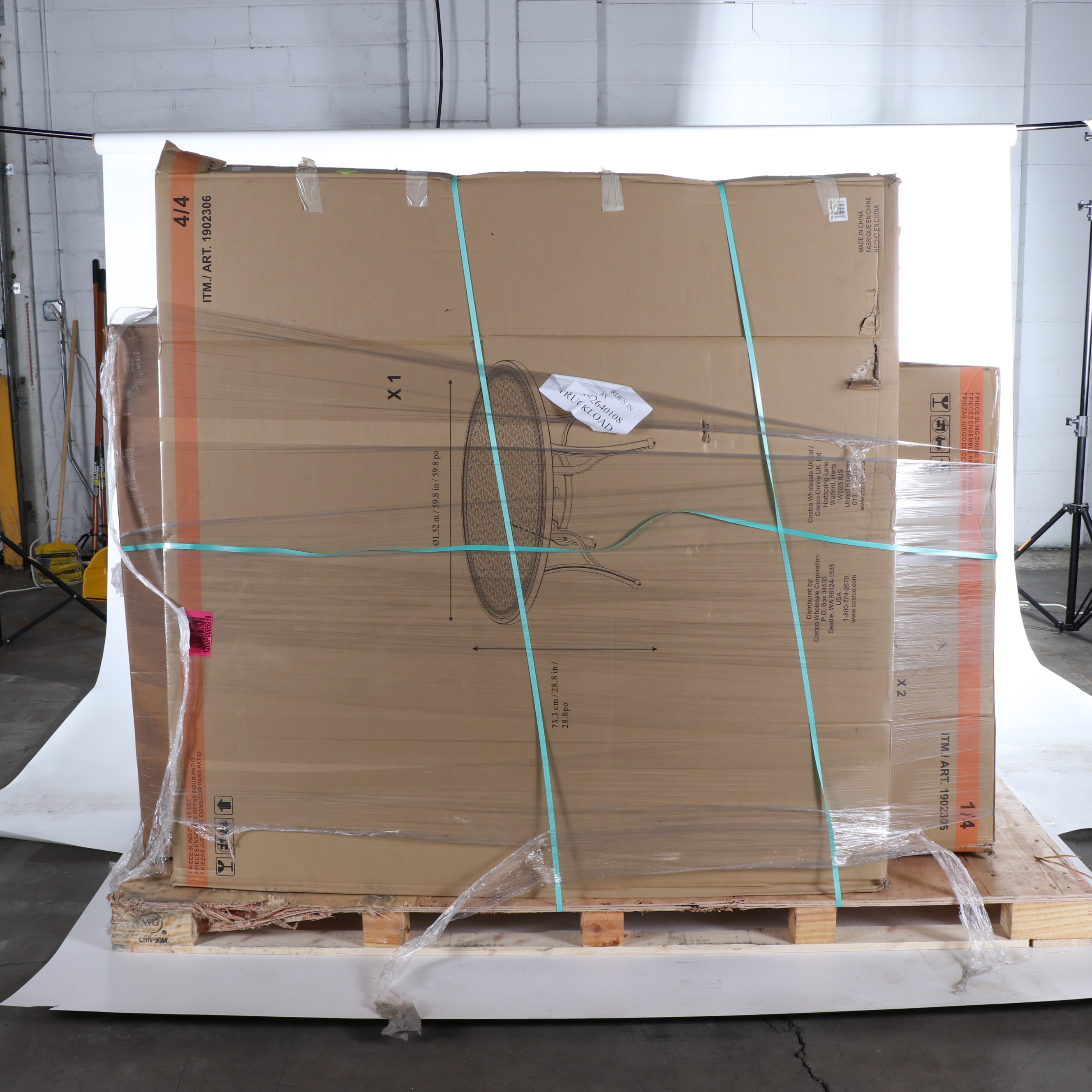 Agio "Cullman" Seven-Piece Sling Patio Dining Set