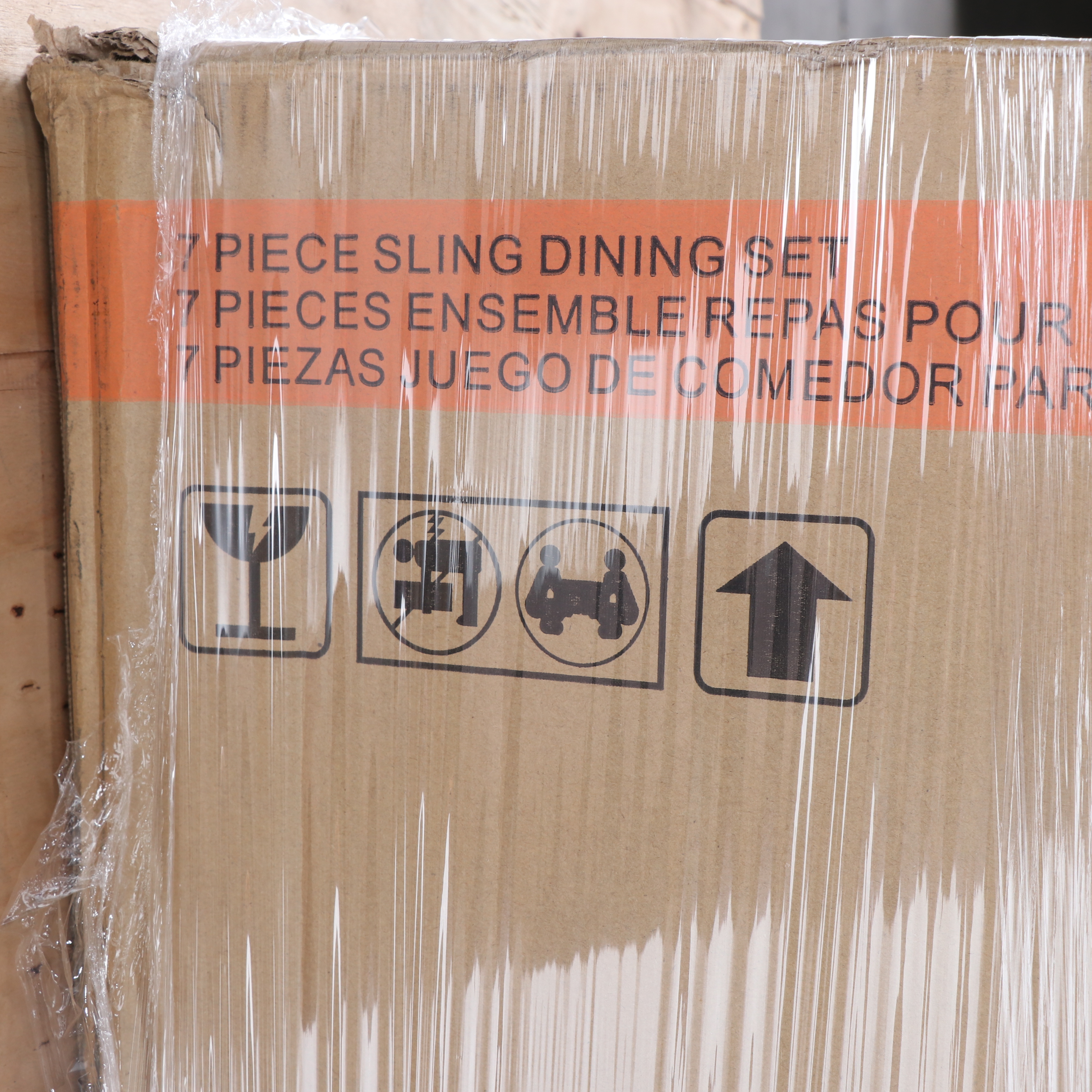 Agio "Cullman" Seven-Piece Sling Patio Dining Set