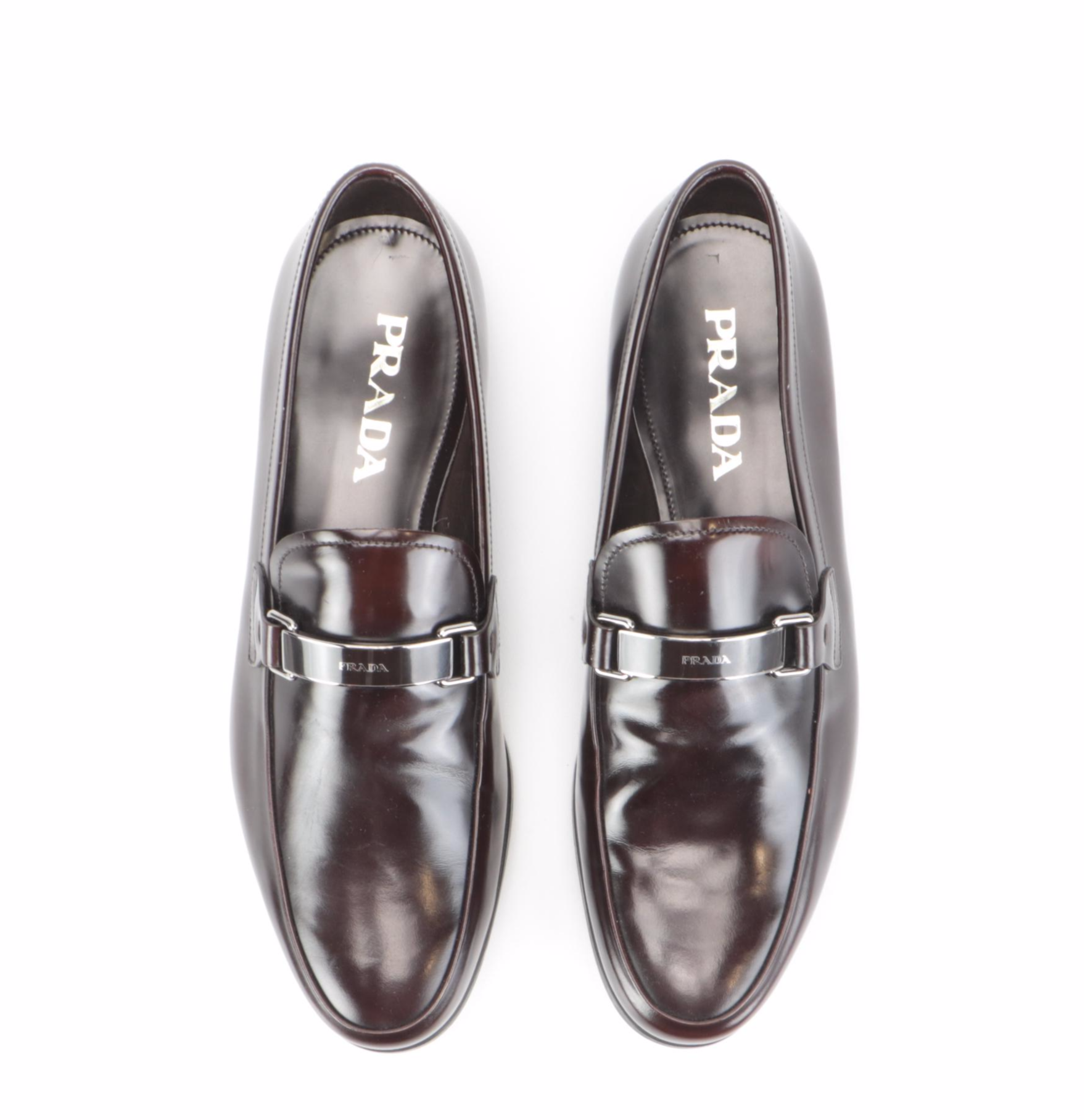 Men's Prada Dress Loafers in Brown Calfskin Leather