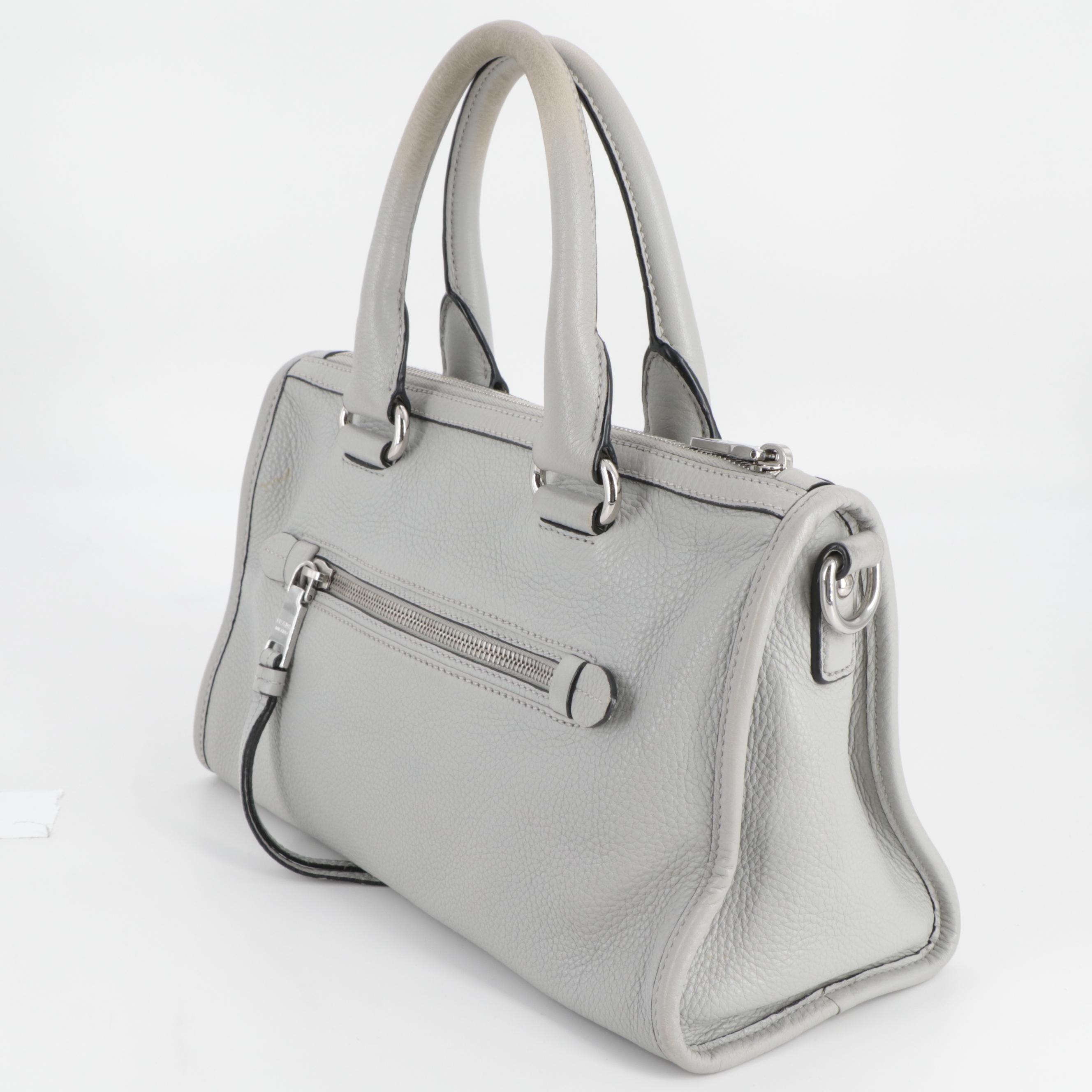 Prada Two-Way Bauletto Bag in Nube Vitello Phenix Leather