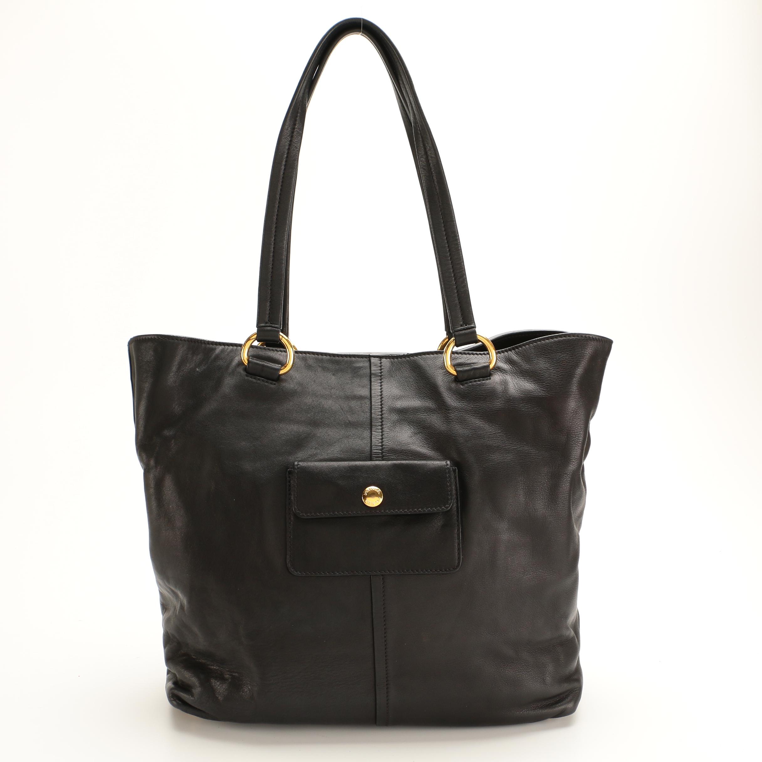 Prada Shoulder Bag in Black Leather