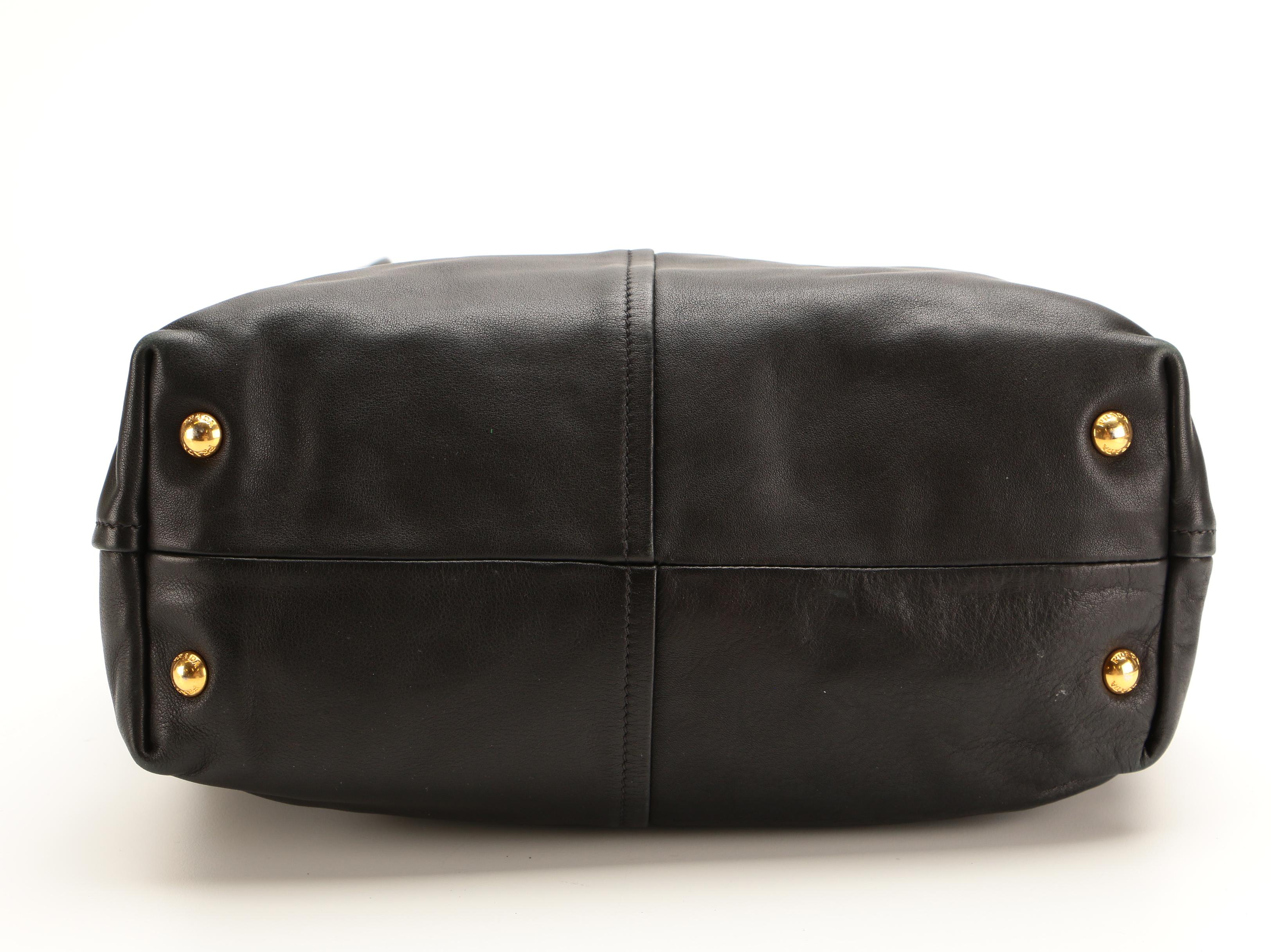 Prada Shoulder Bag in Black Leather