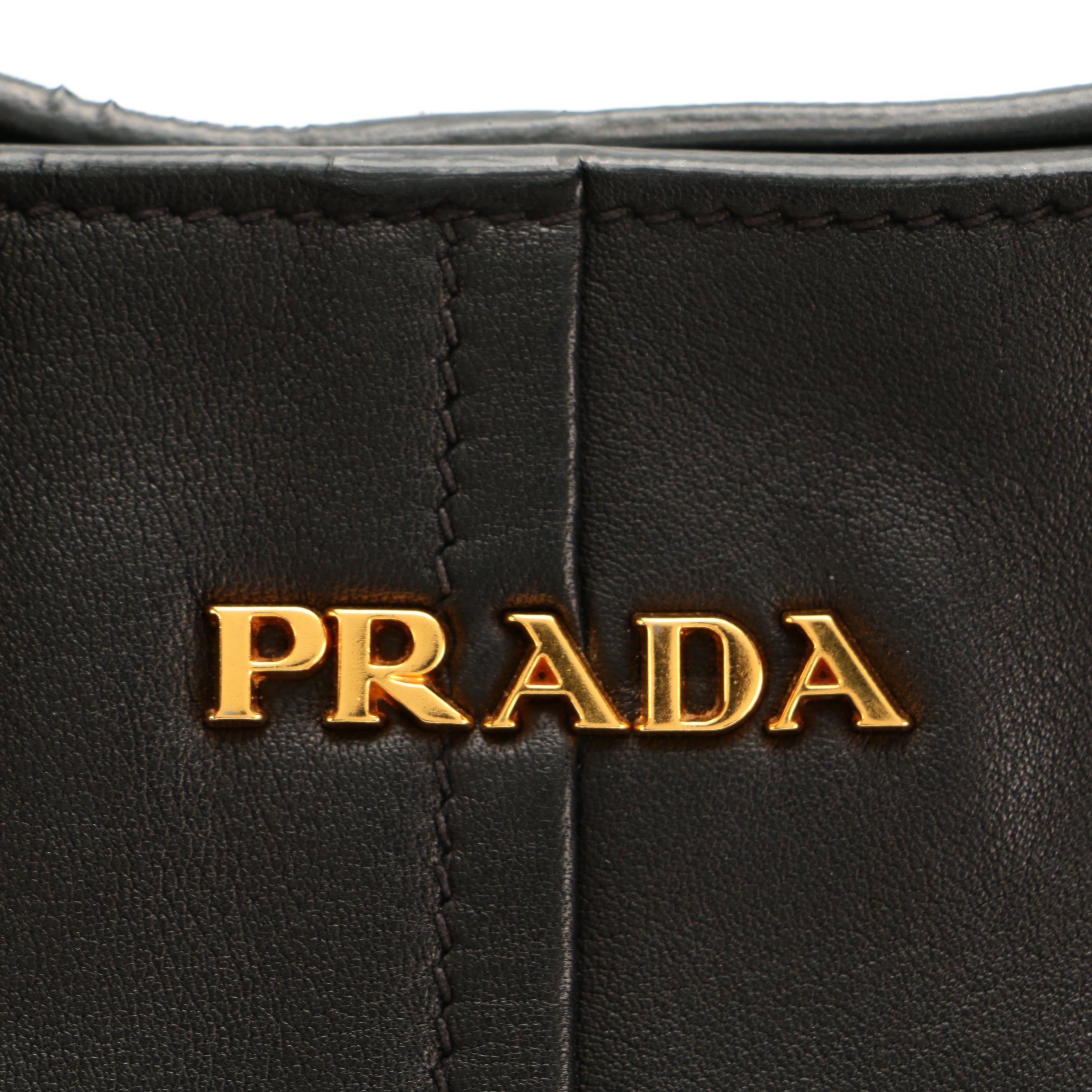 Prada Shoulder Bag in Black Leather