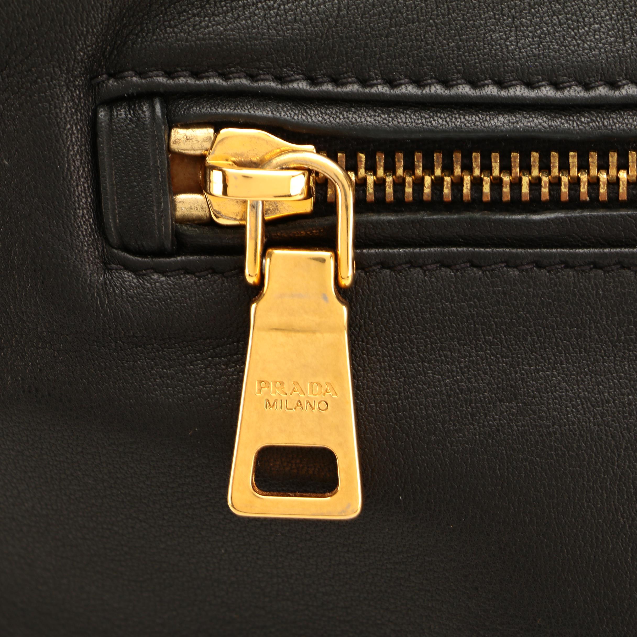 Prada Shoulder Bag in Black Leather