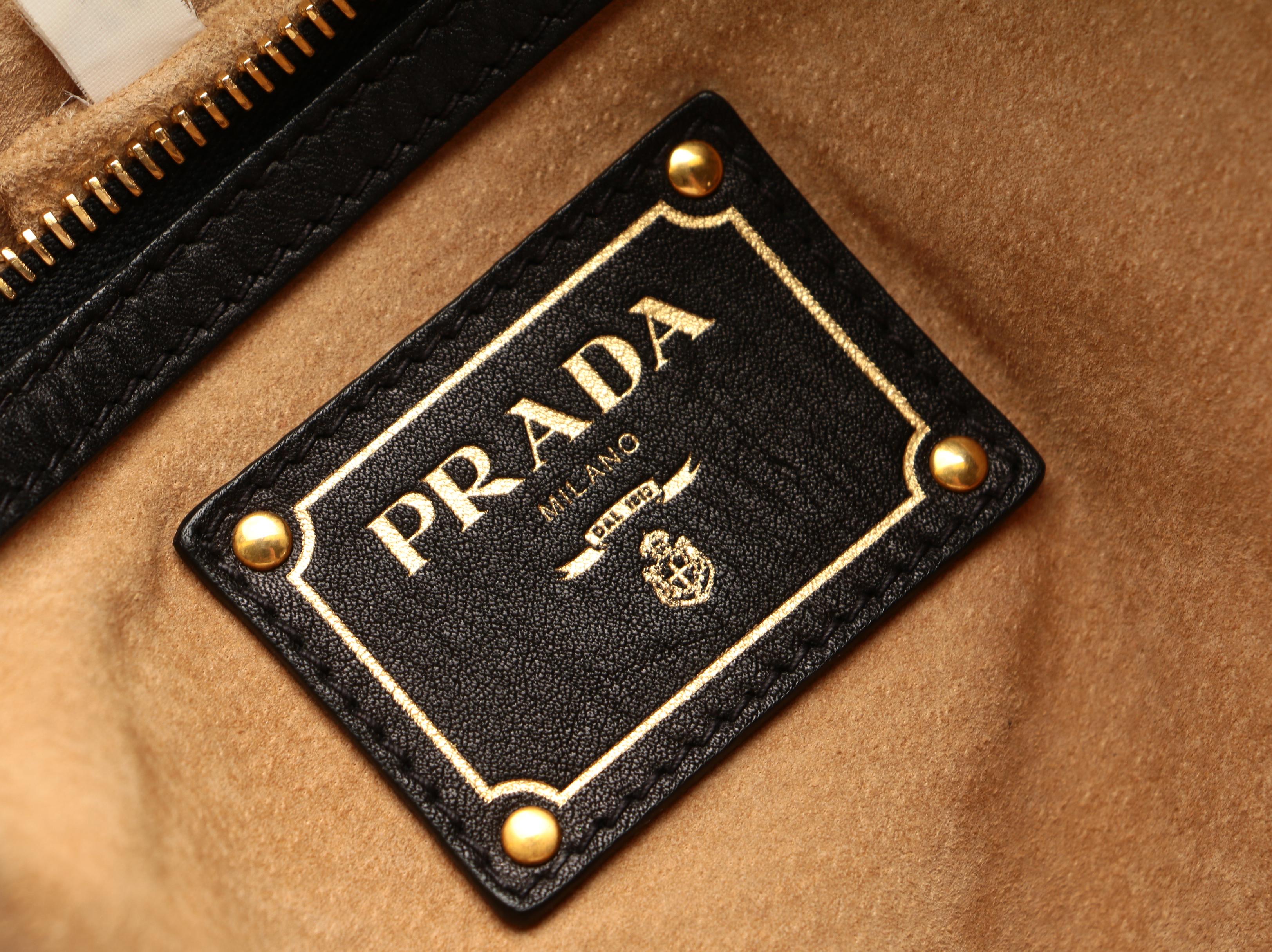 Prada Shoulder Bag in Black Leather